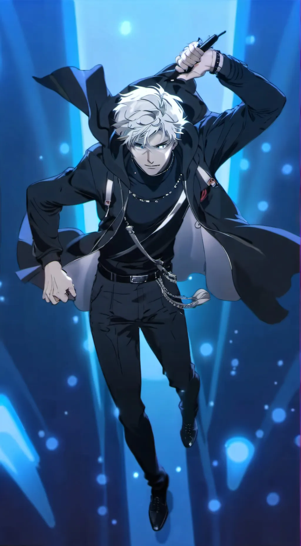 ai character: jjk sleep over background
