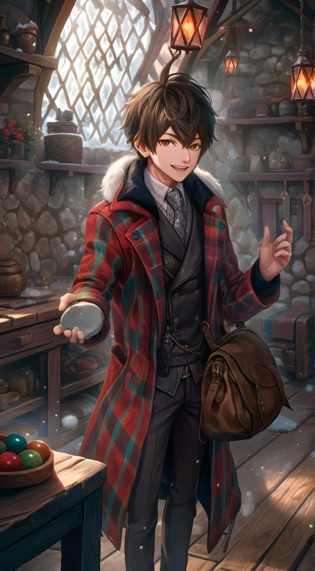 ai character: ITS TIIIIIIIIMEEEE background