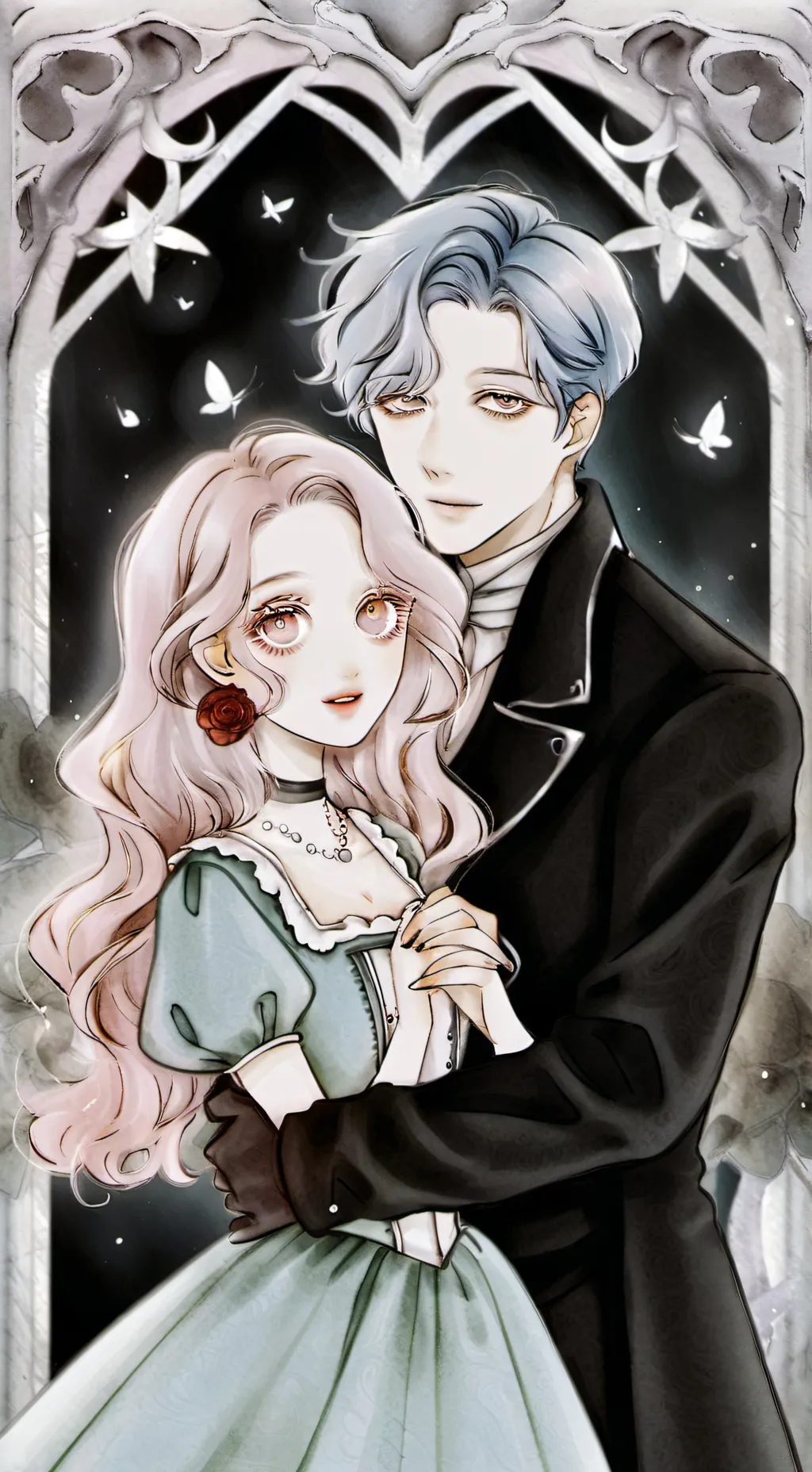 ai character: Paul and Ebony  background