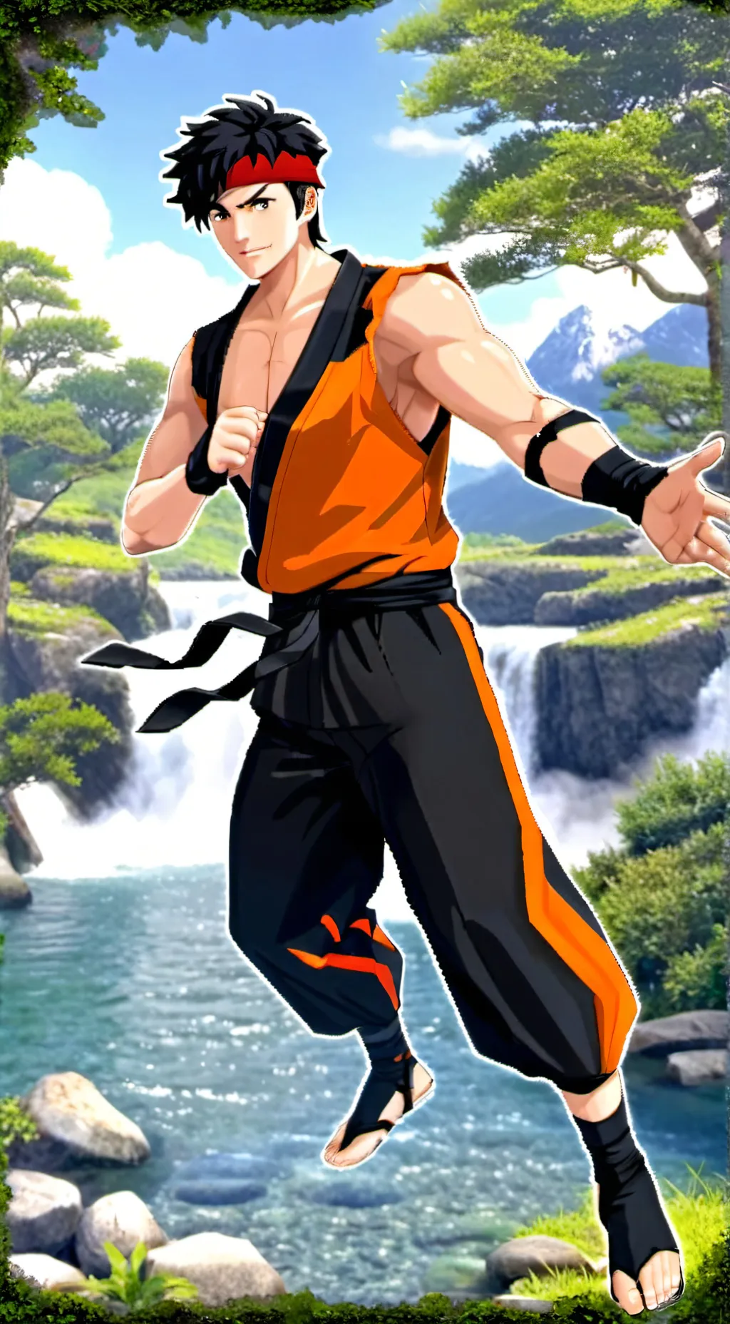 ai character: naruto  background