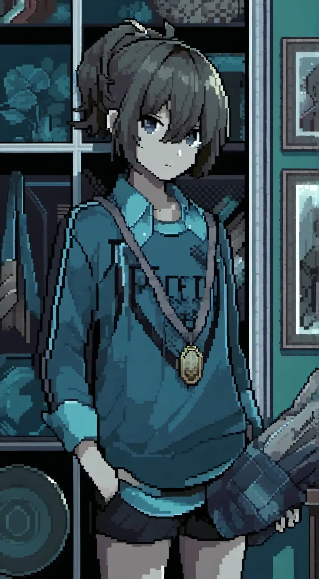 ai character: Perfect student :( background
