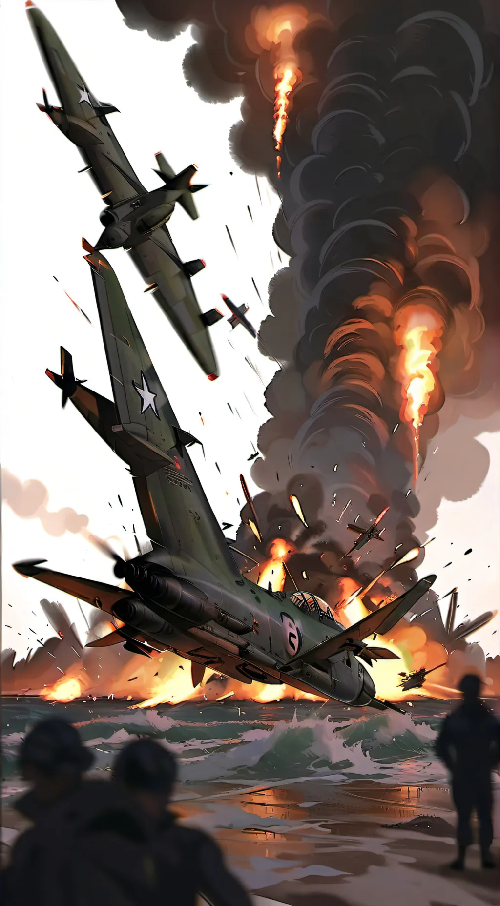 ai character: Plane crash background