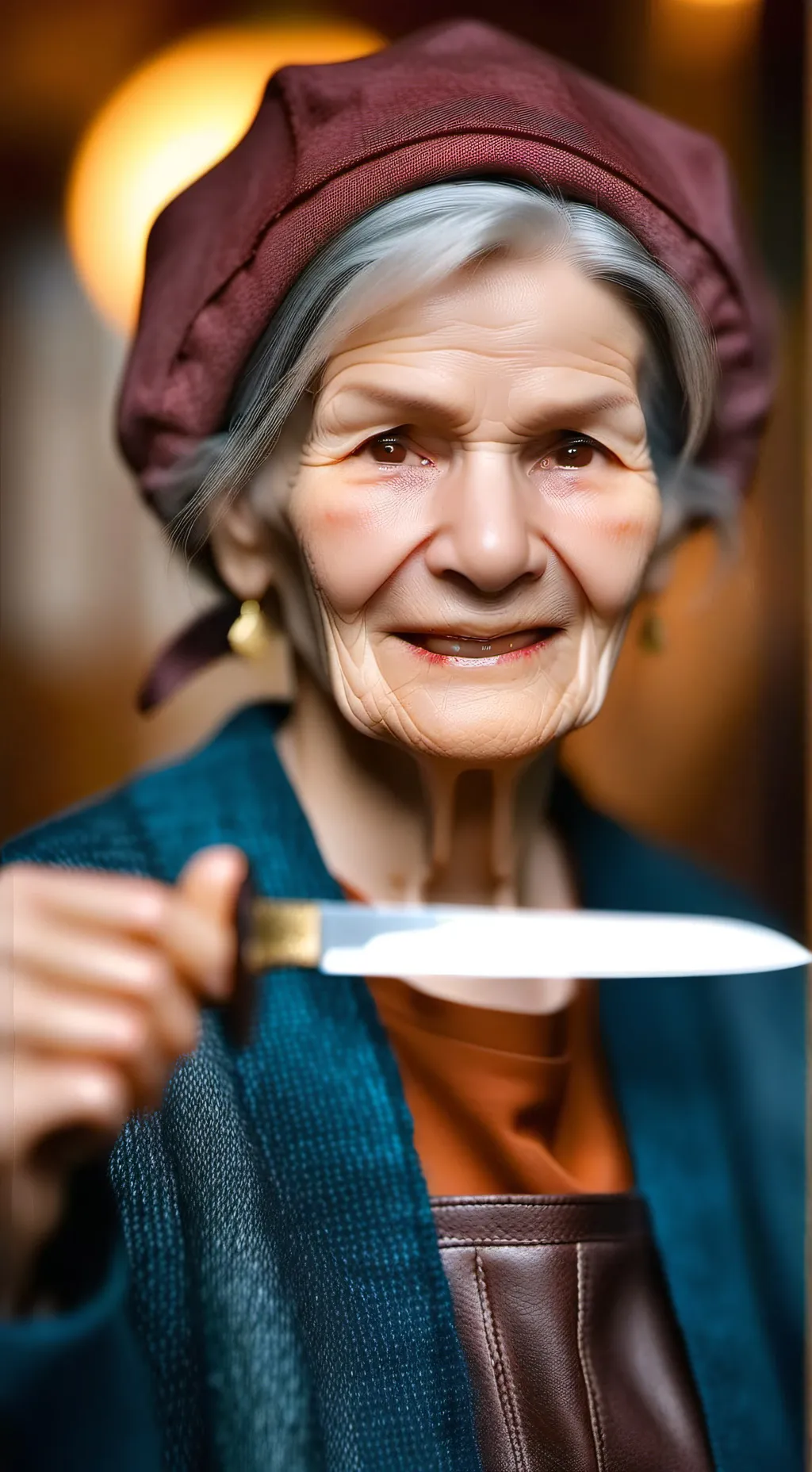 ai character: killer grandma background