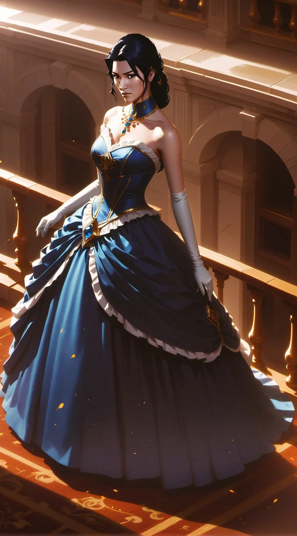 ai character: Caitlyn kirammen  background