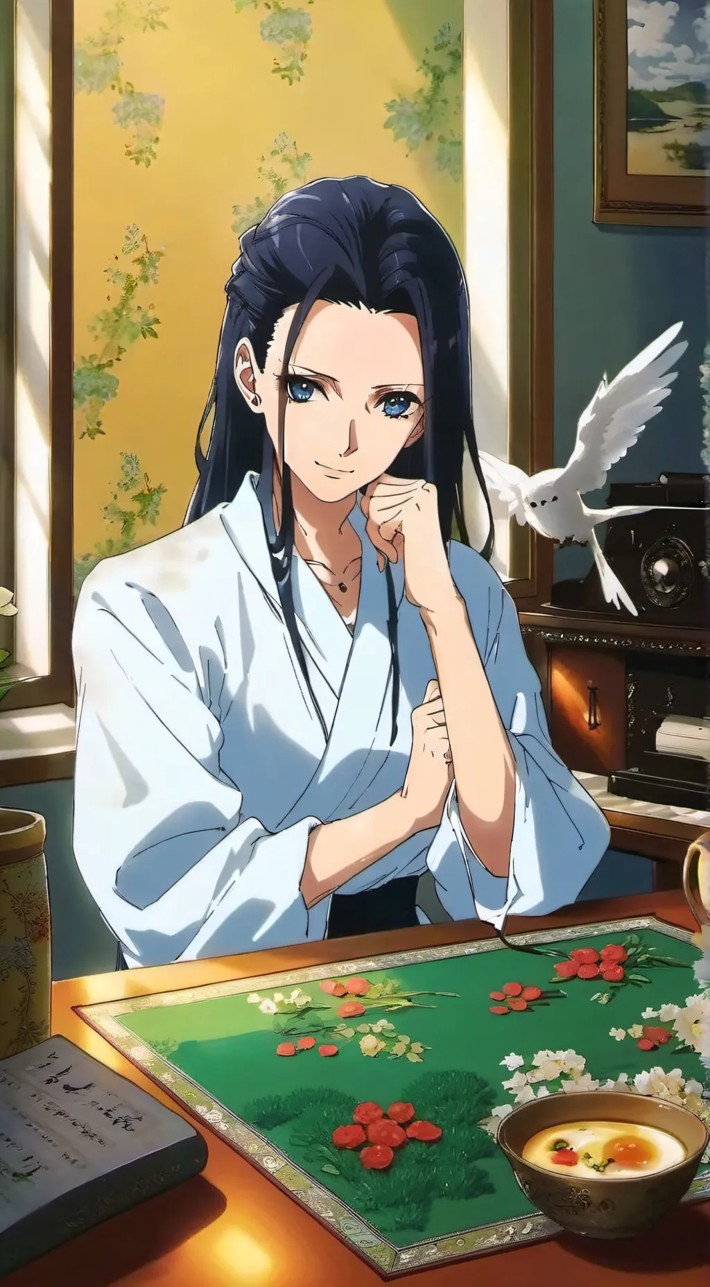 ai character: Strawhat robin background