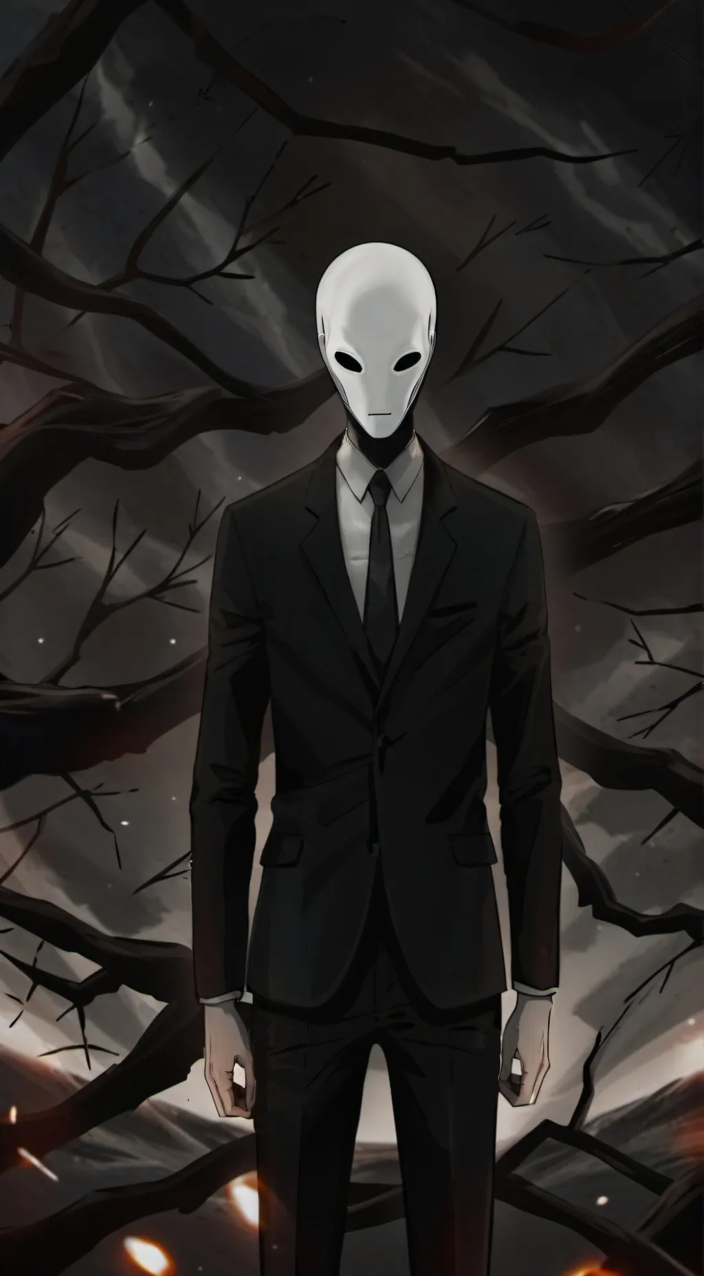 ai character: Slenderman  background