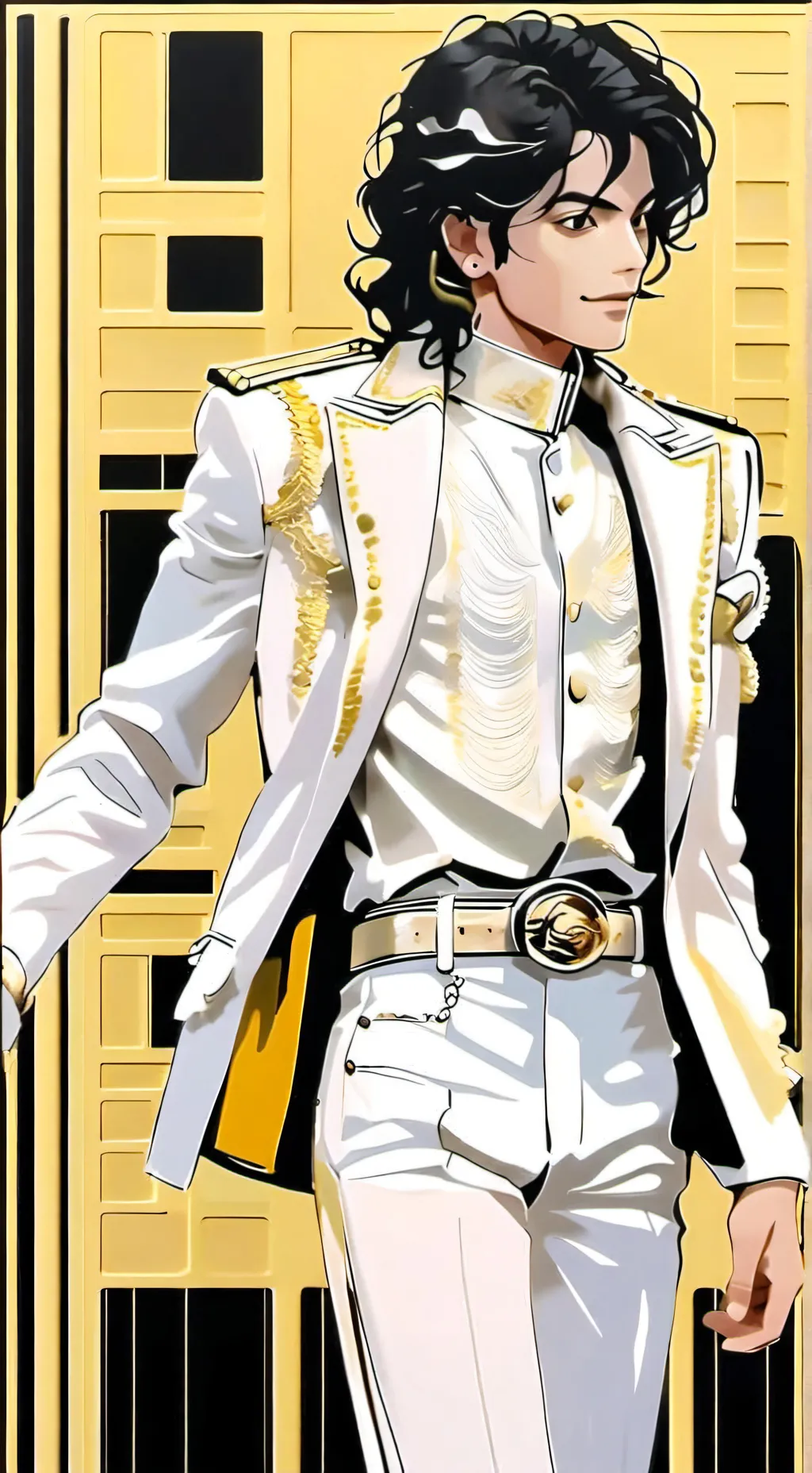 ai character: Michael jackson  background