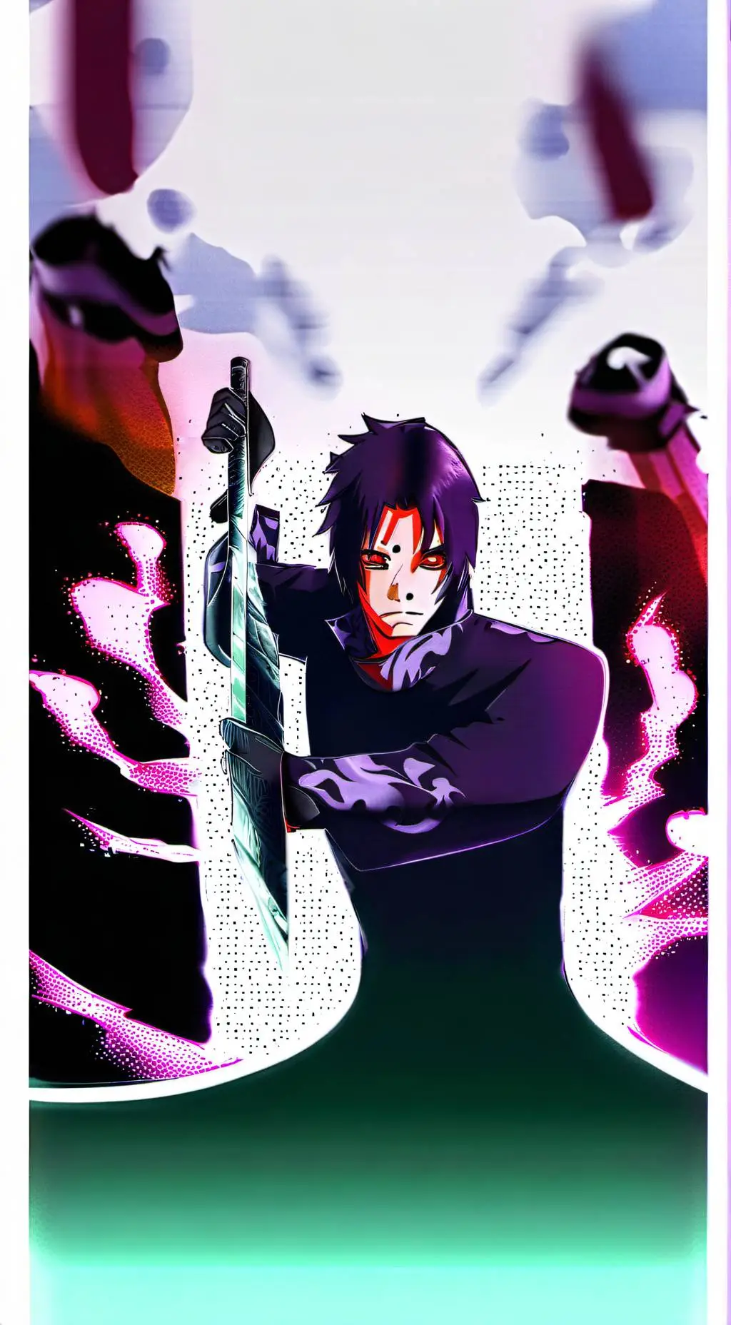 ai character: sasuke  background