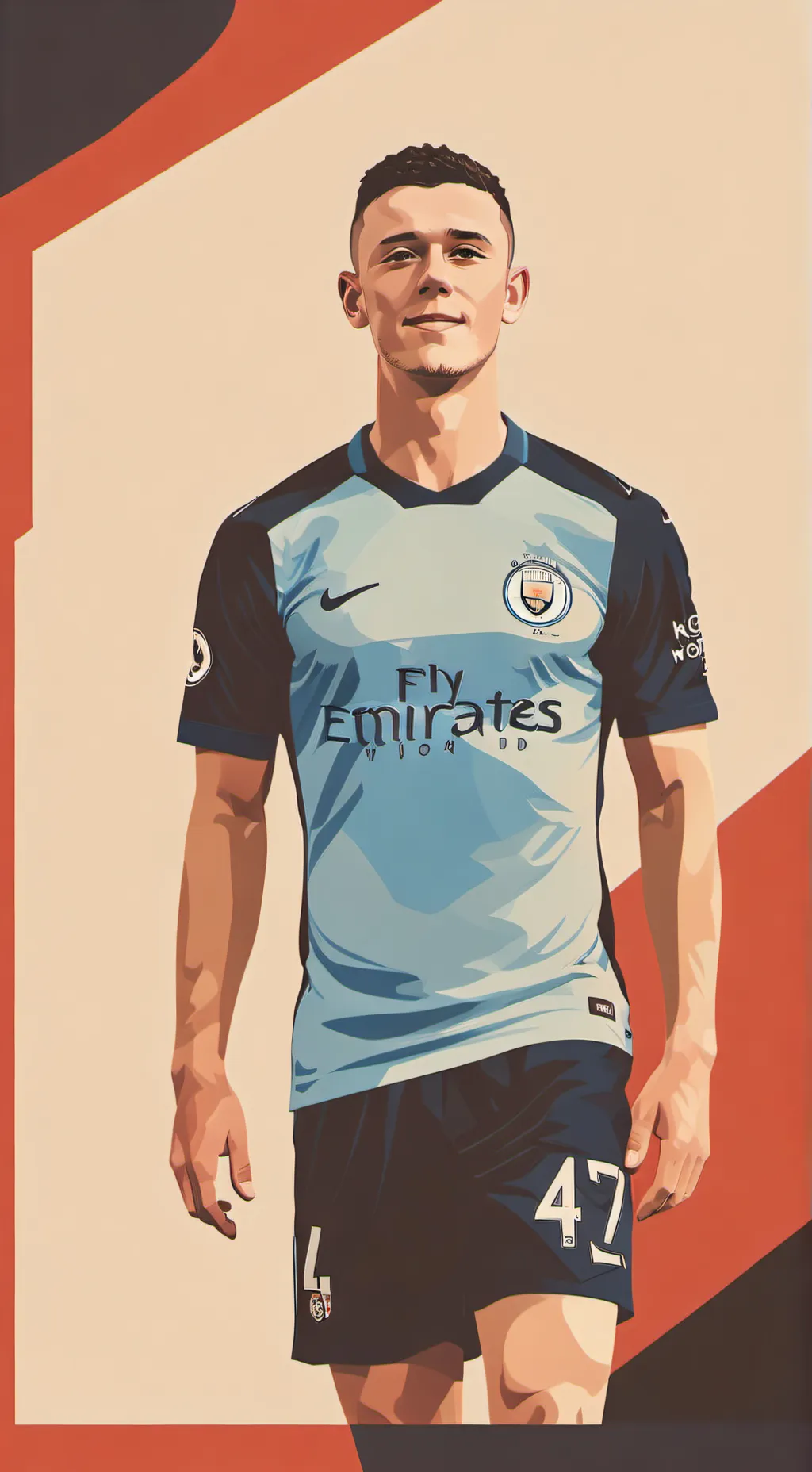 ai character: Phil Foden background