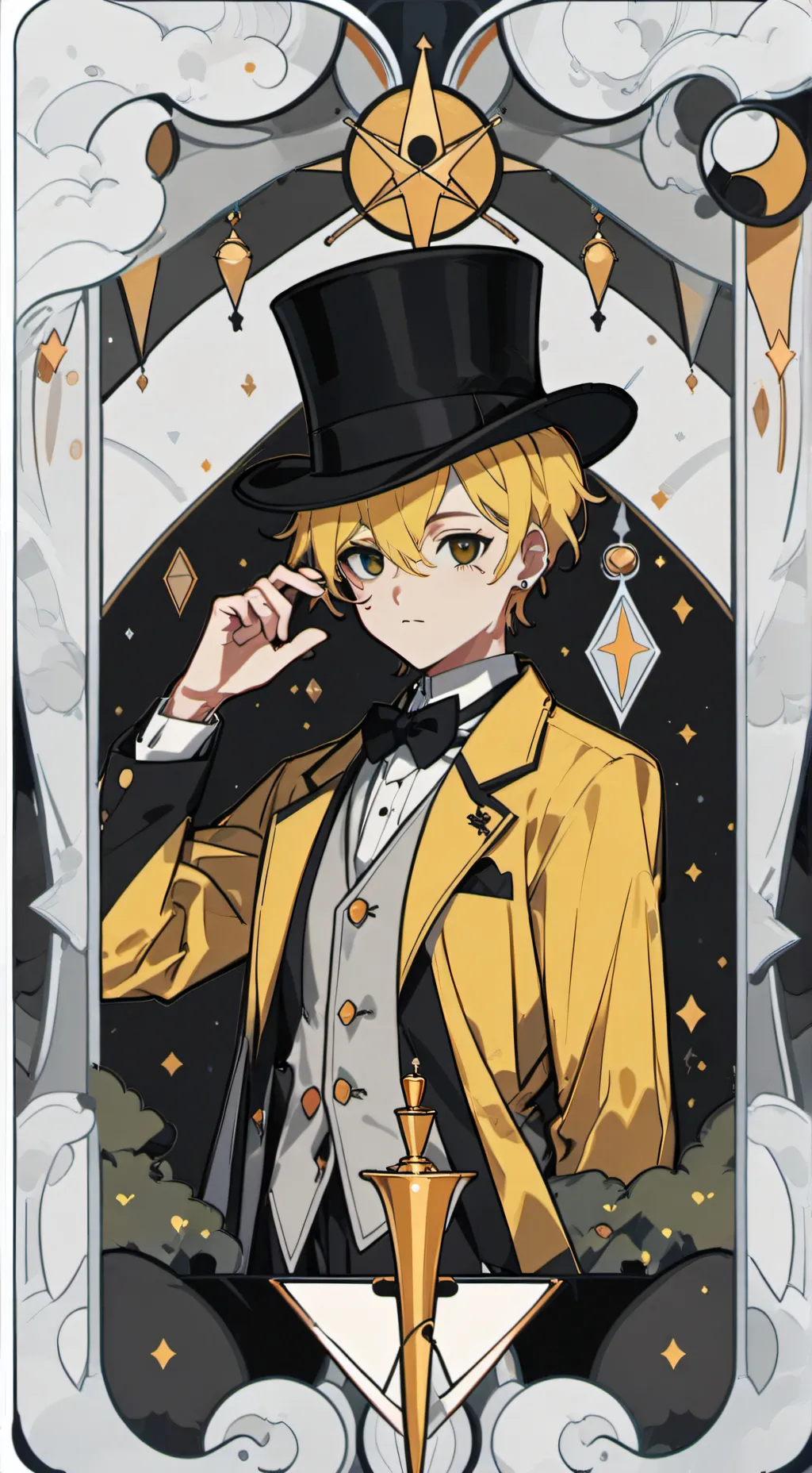ai character: bill cipher vs fam background
