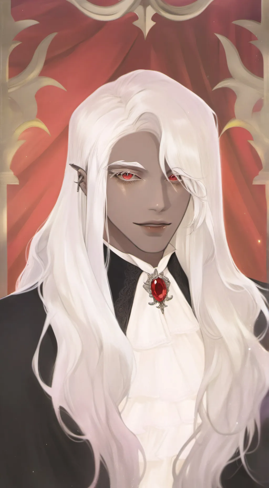 ai character: Makarni ⚰️🥀🍷 background