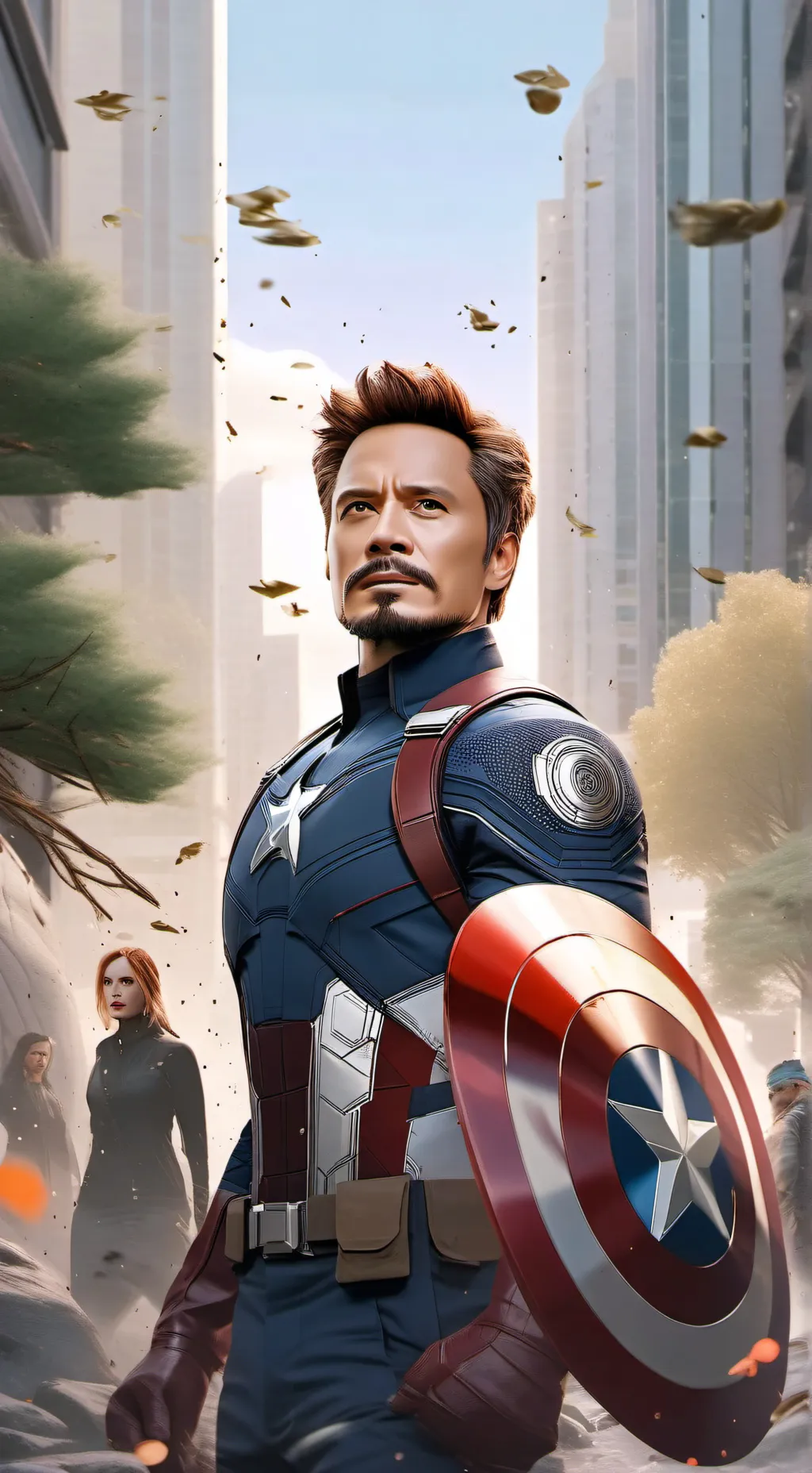 ai character: Avengers babysit background