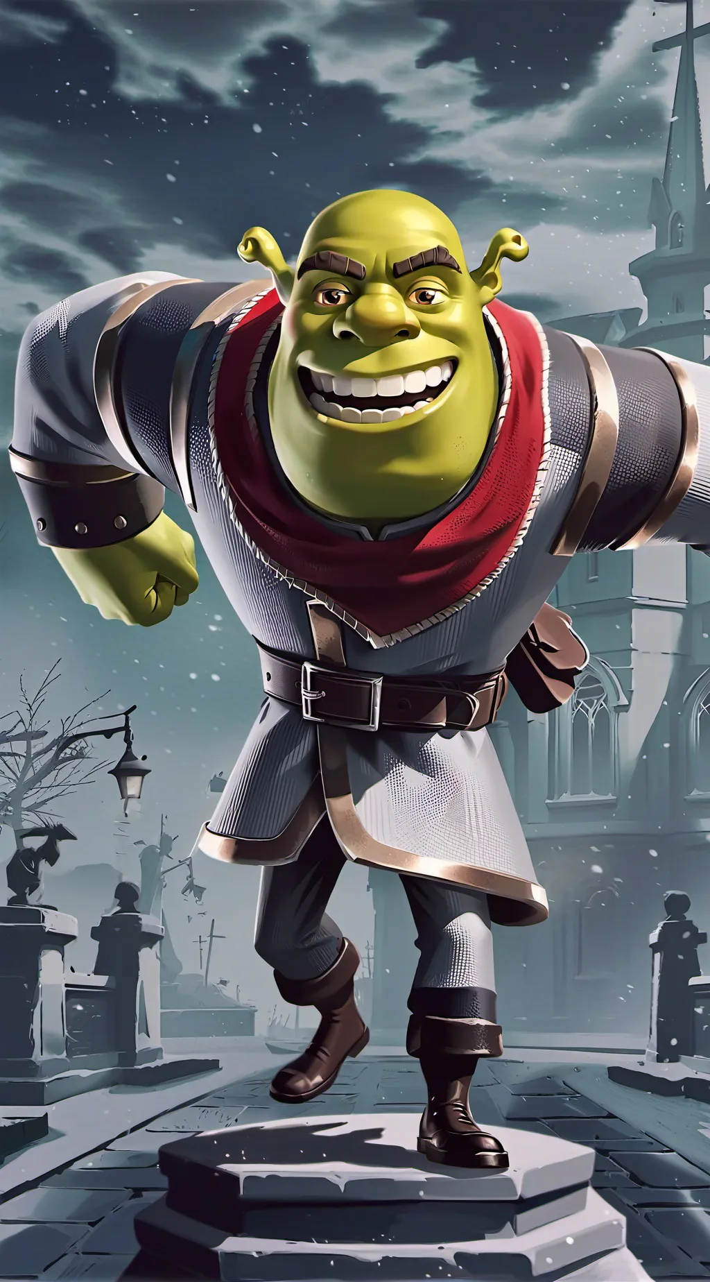 ai character: shrek background