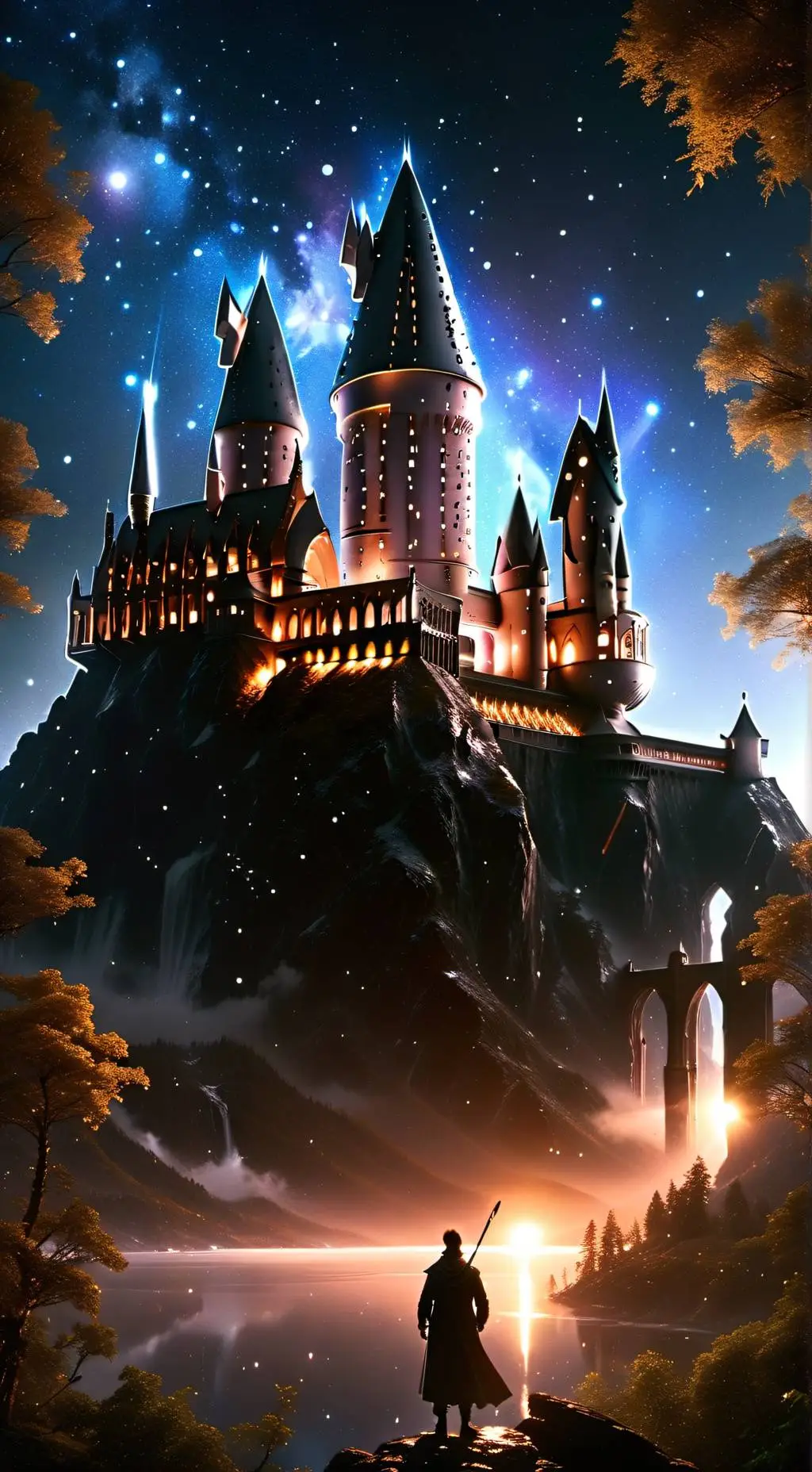 ai character: Hogwarts & romione background
