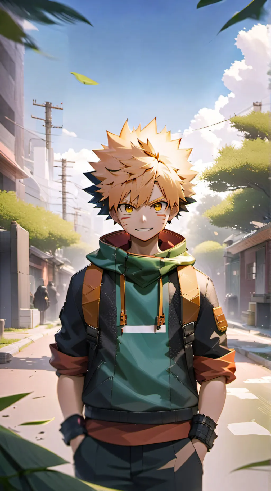 ai character: bakugou  background