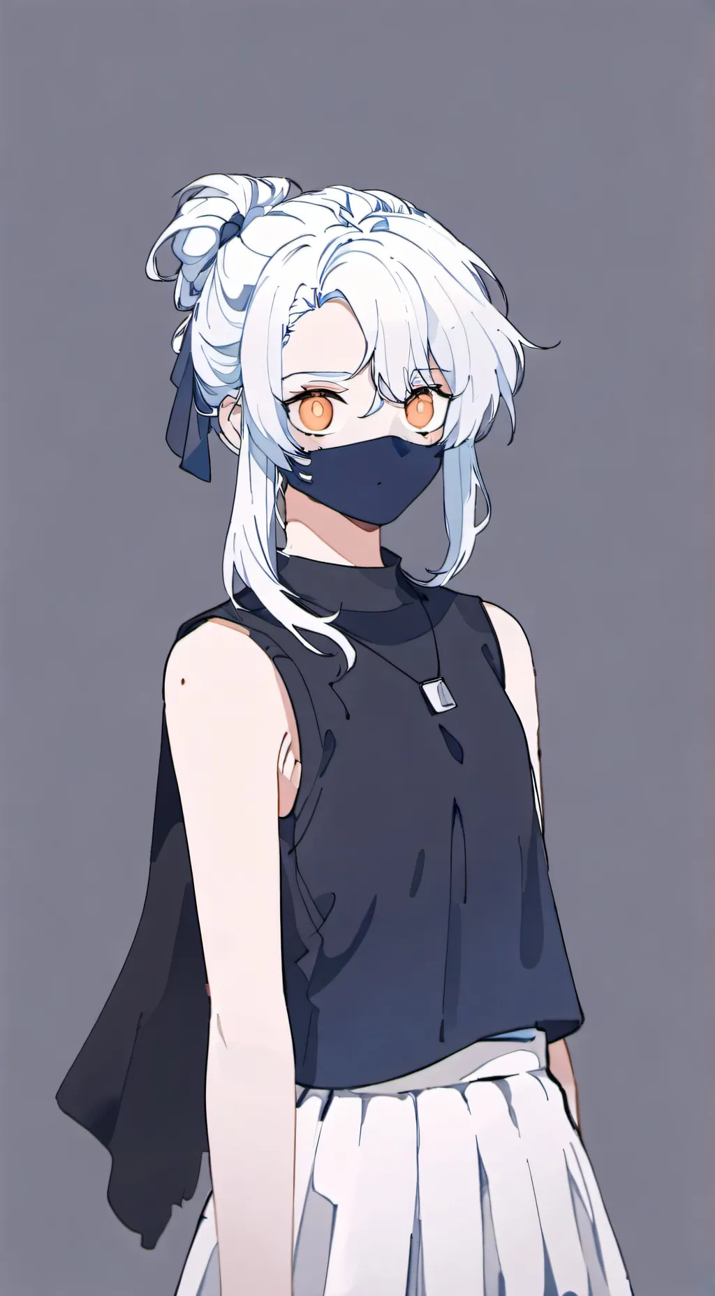 ai character: black x Gray all background