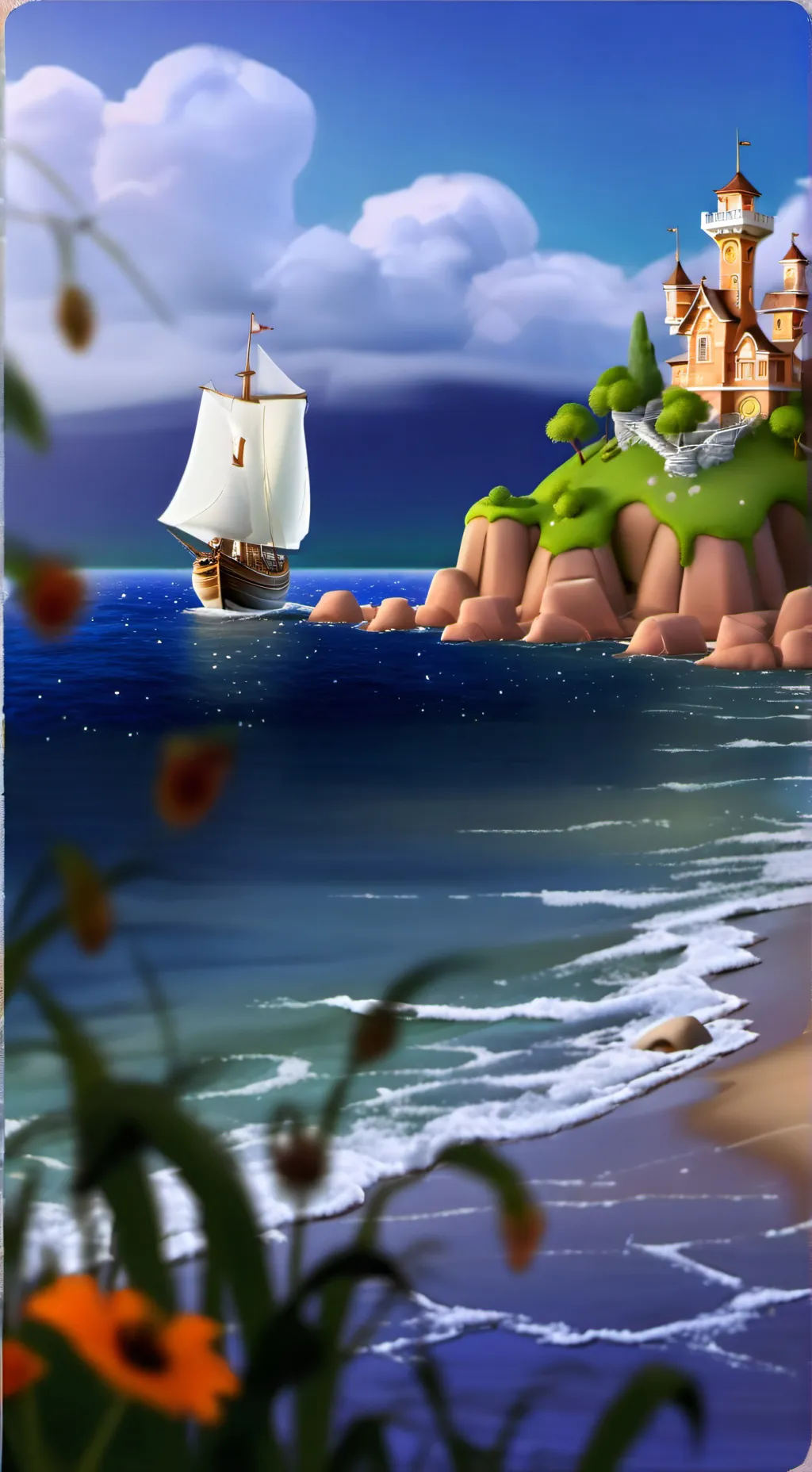 ai character: down by the bay background