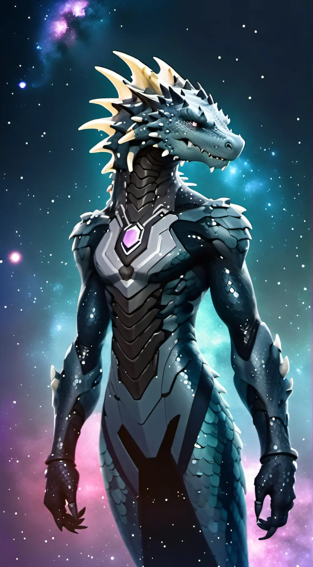 ai character: dragon suit background