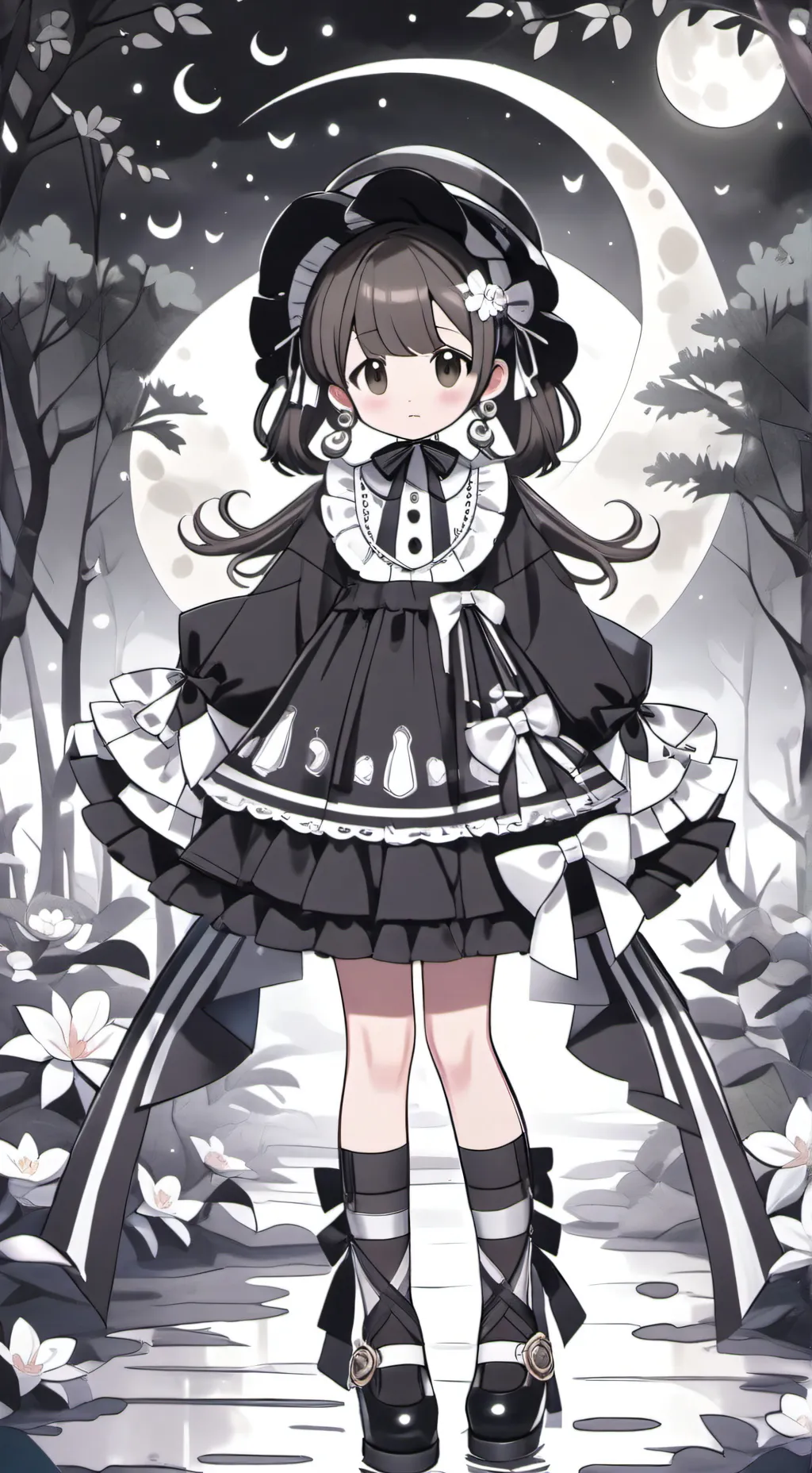 ai character: Moon background