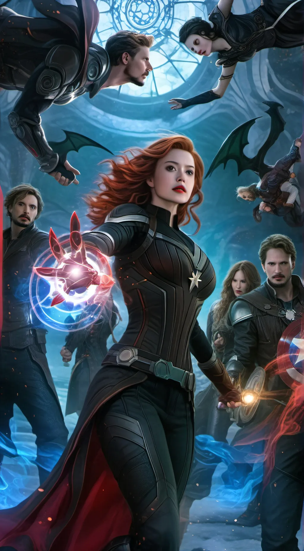 ai character: avengers  background