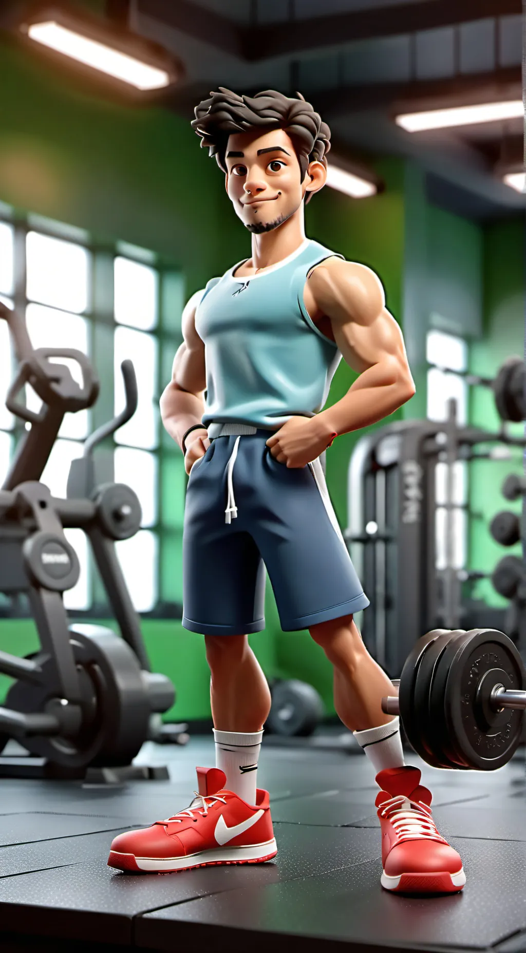 ai character: Gym  background