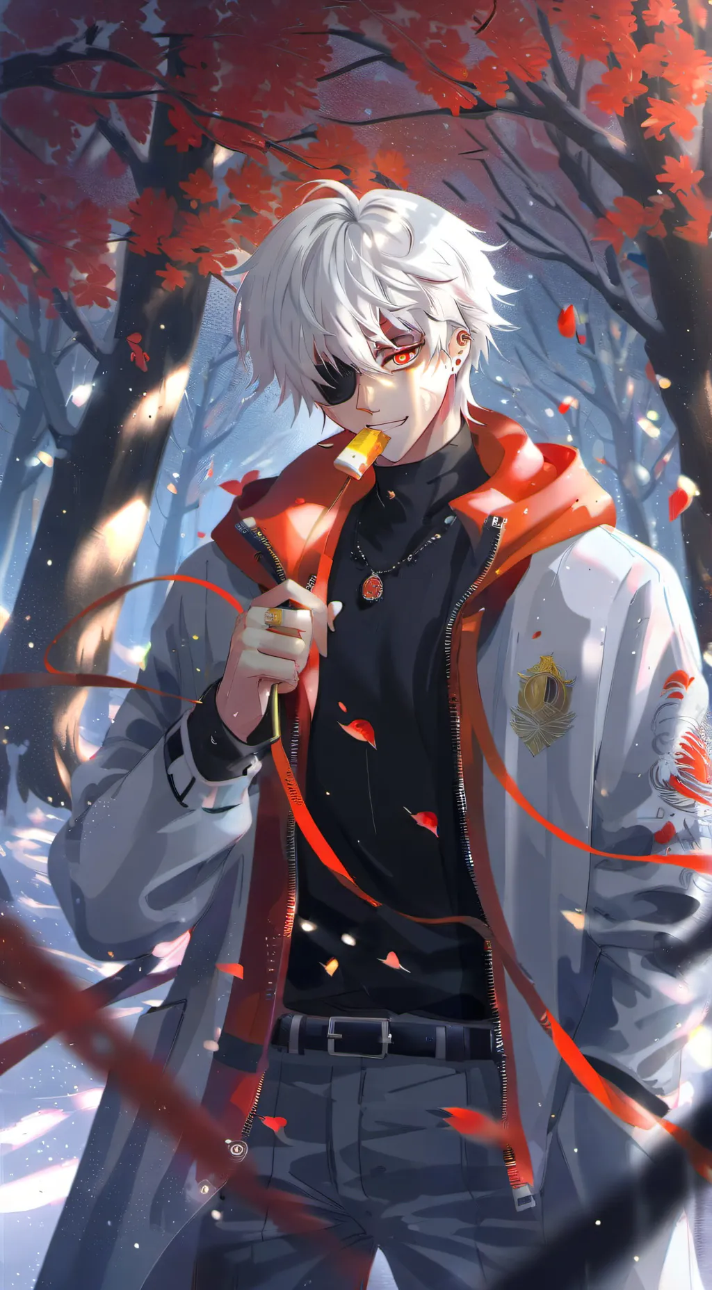 ai character: leo (•̀へ•́╮) background