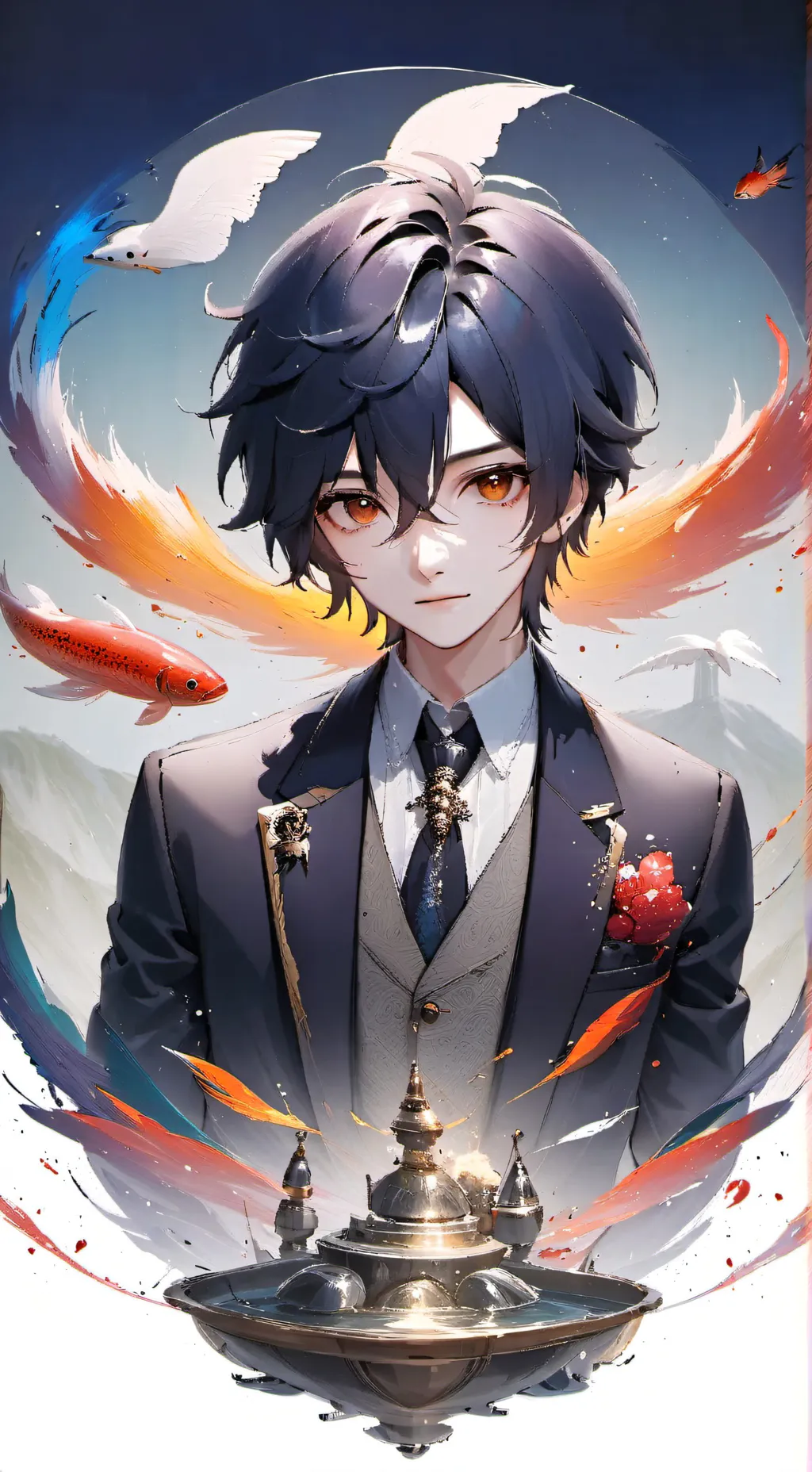 ai character: Male party background