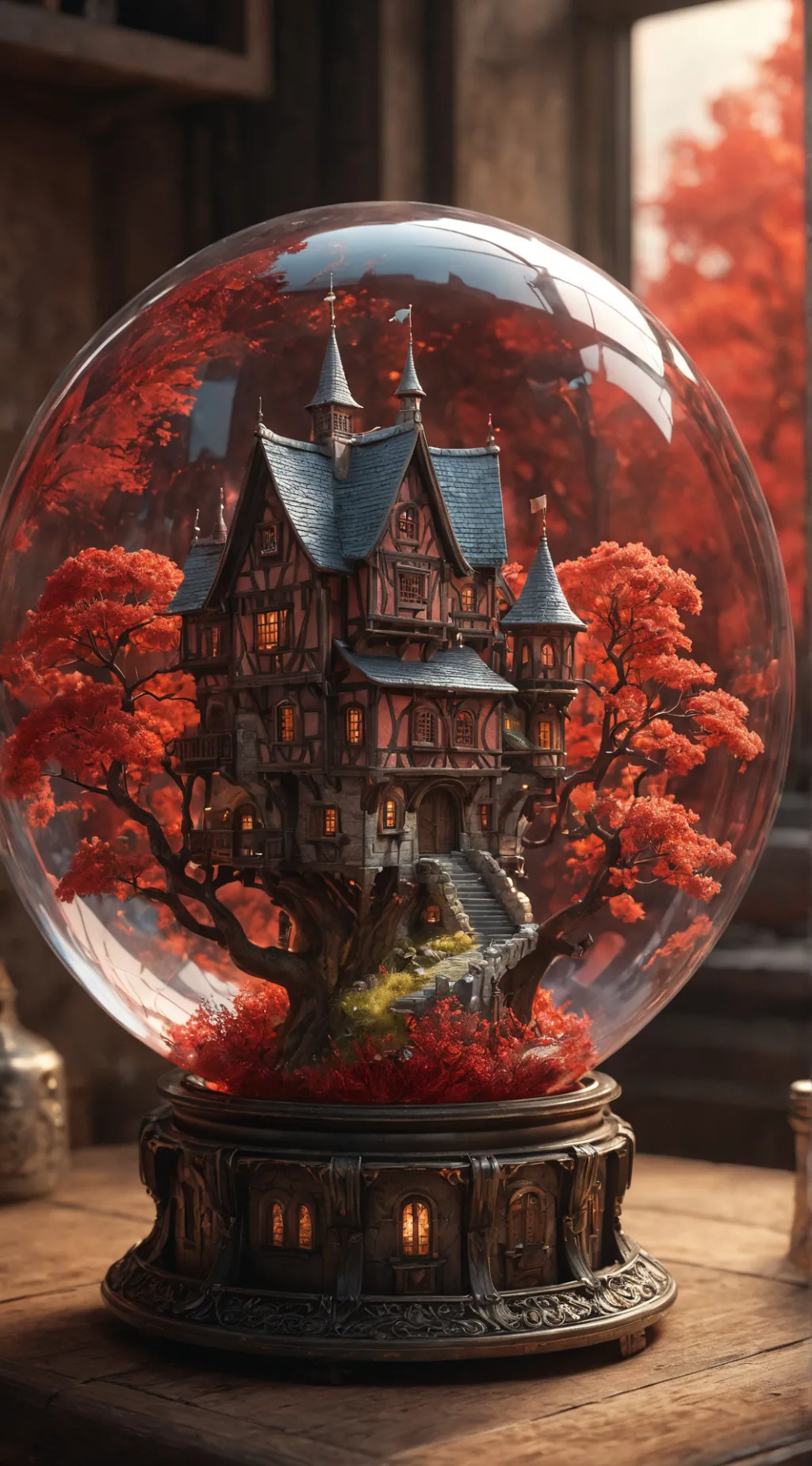 ai character: The Cursed Mansion background