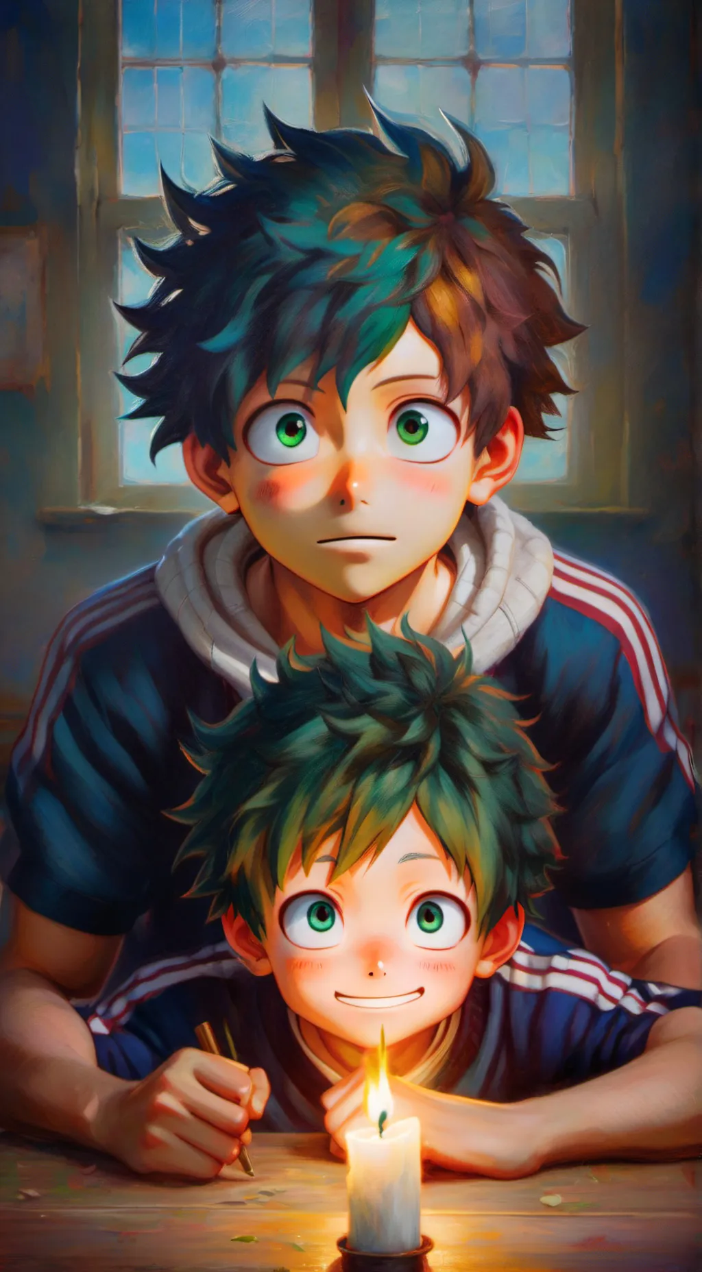 ai character: Mha sleepover background