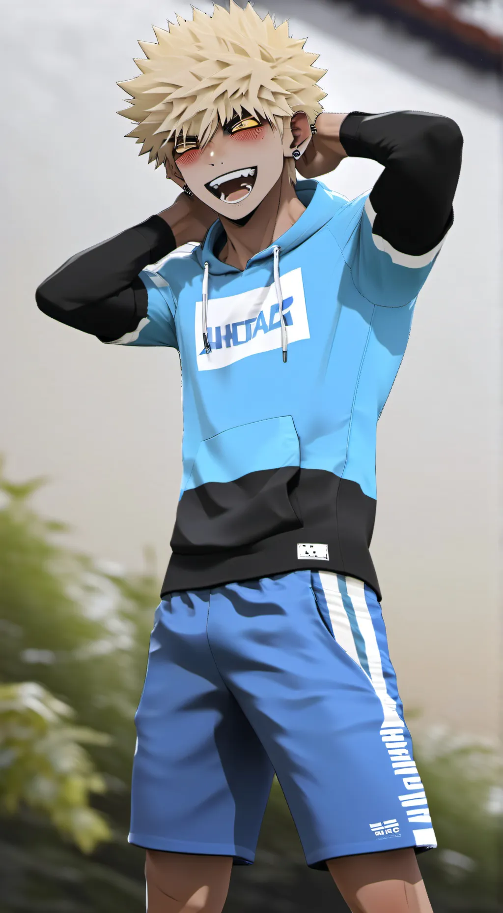 ai character: bakugo x tn background