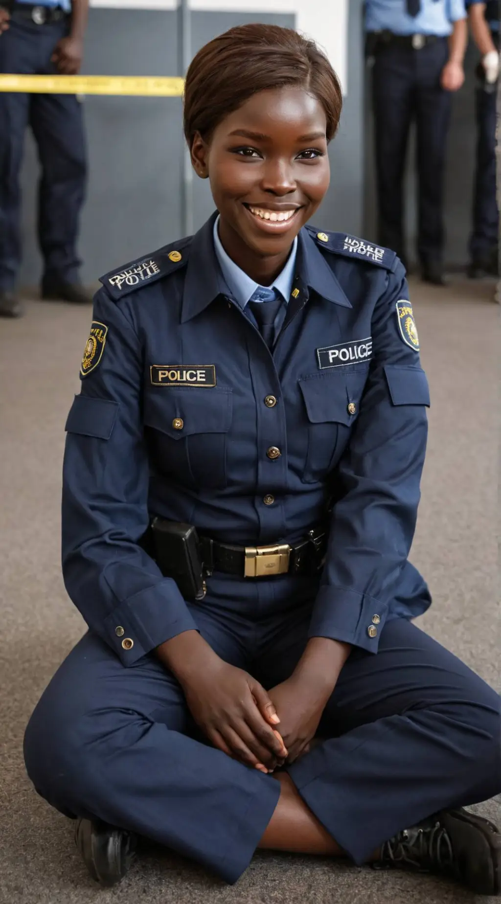 ai character: Officer Atong🇸🇸 background
