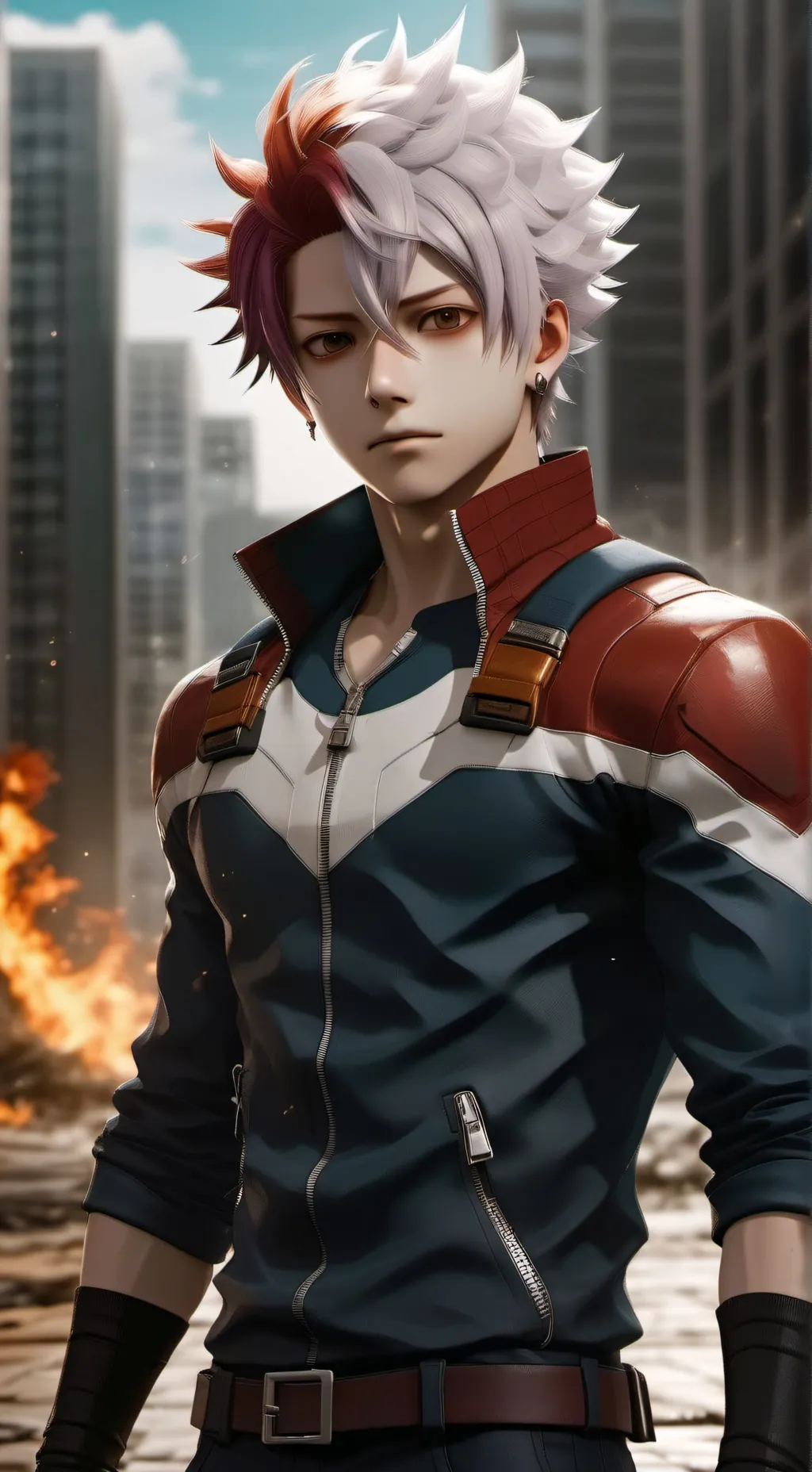 ai character: shoto todoroki  background
