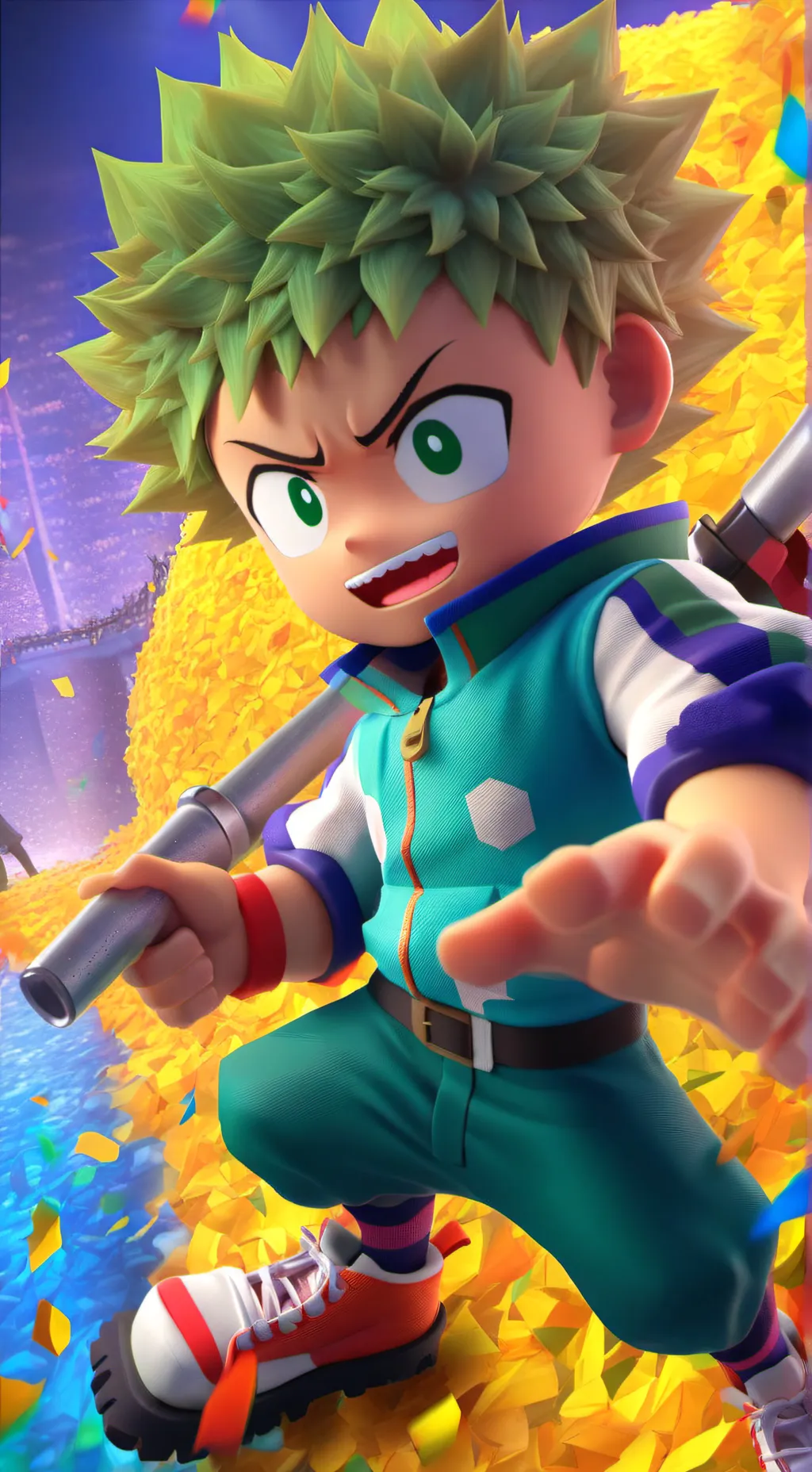 ai character: Novi@ de Deku background
