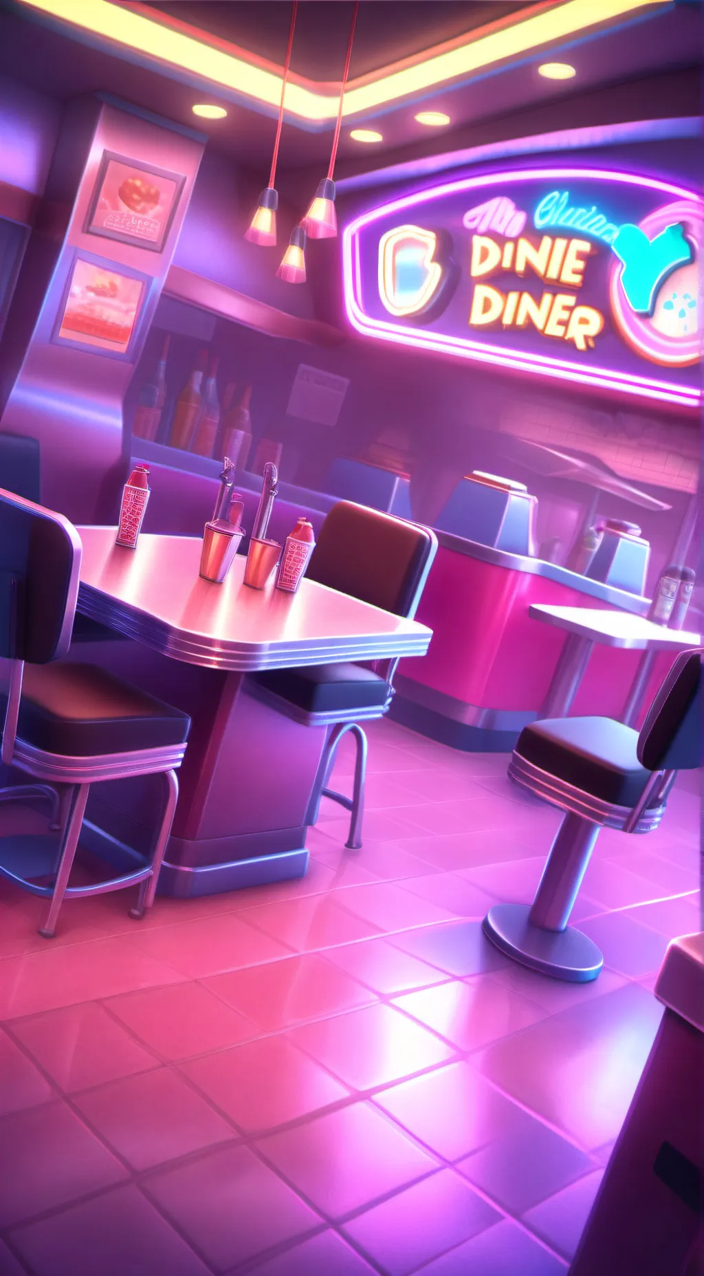 ai character: Avengers Diner background