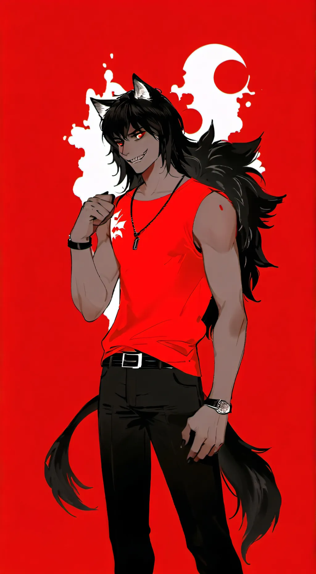 ai character: Demonred background
