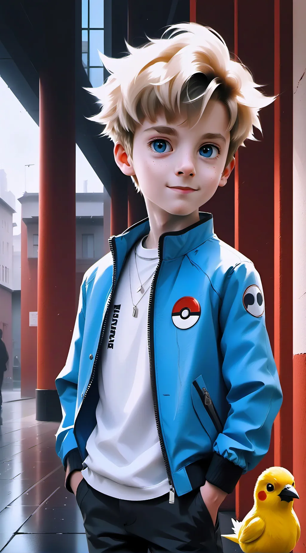 ai character: justic (good)  background