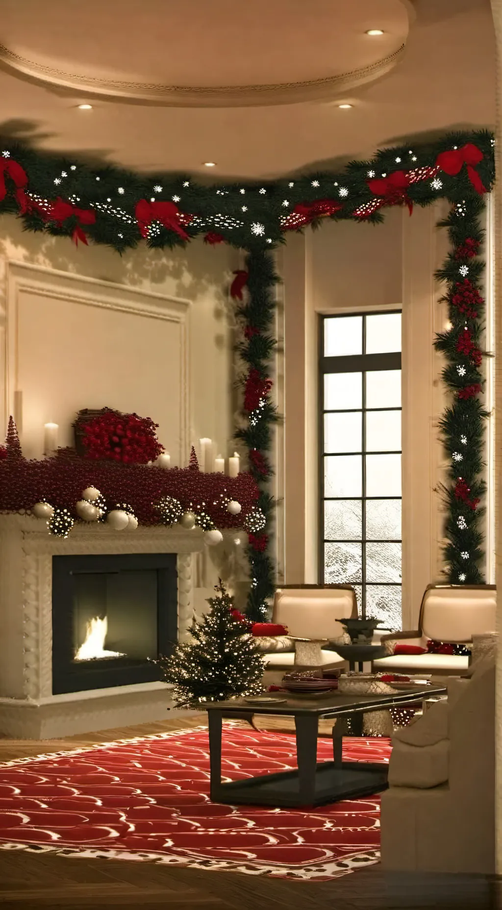 ai character: a mischief Xmas  background