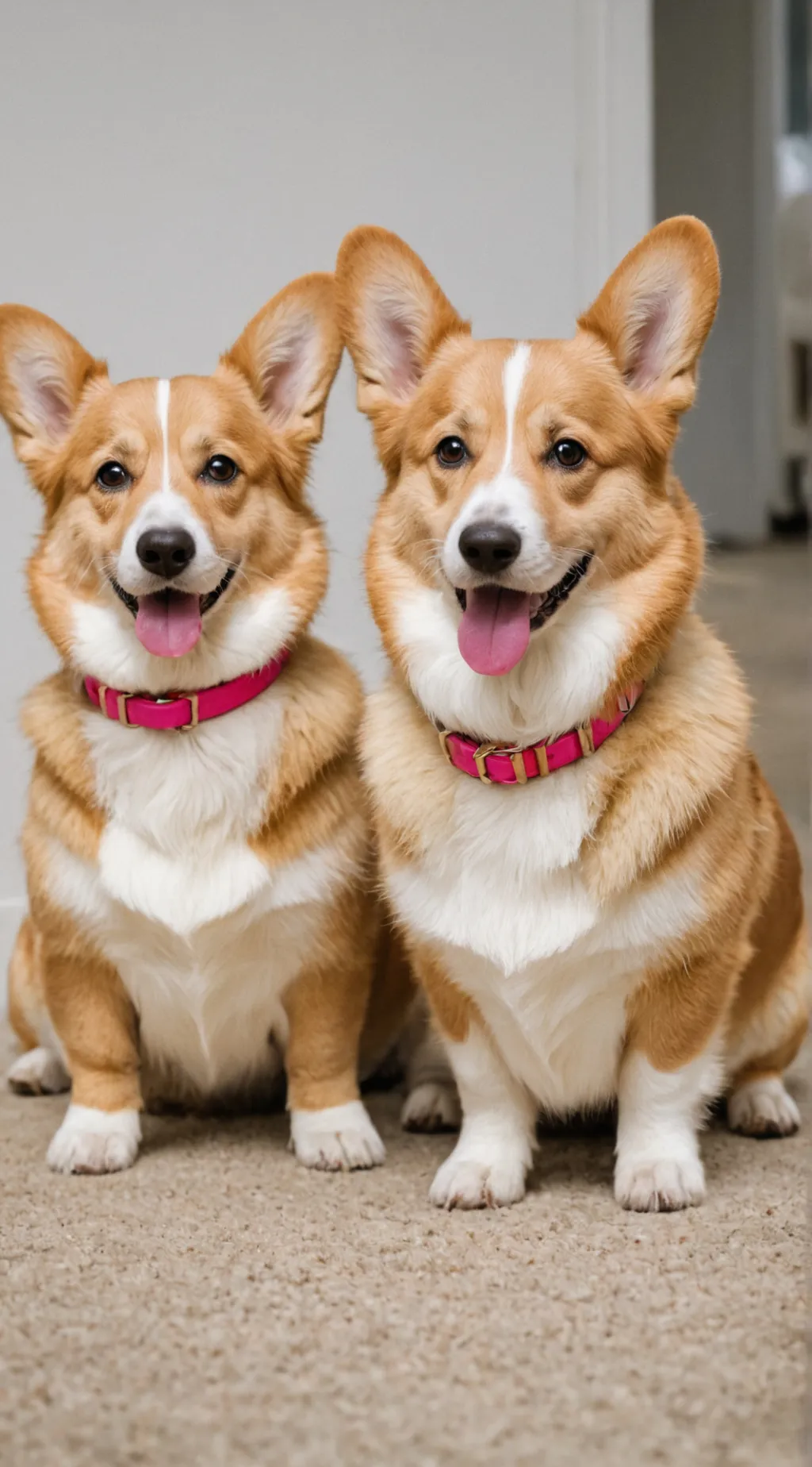 ai character: cute corgis background