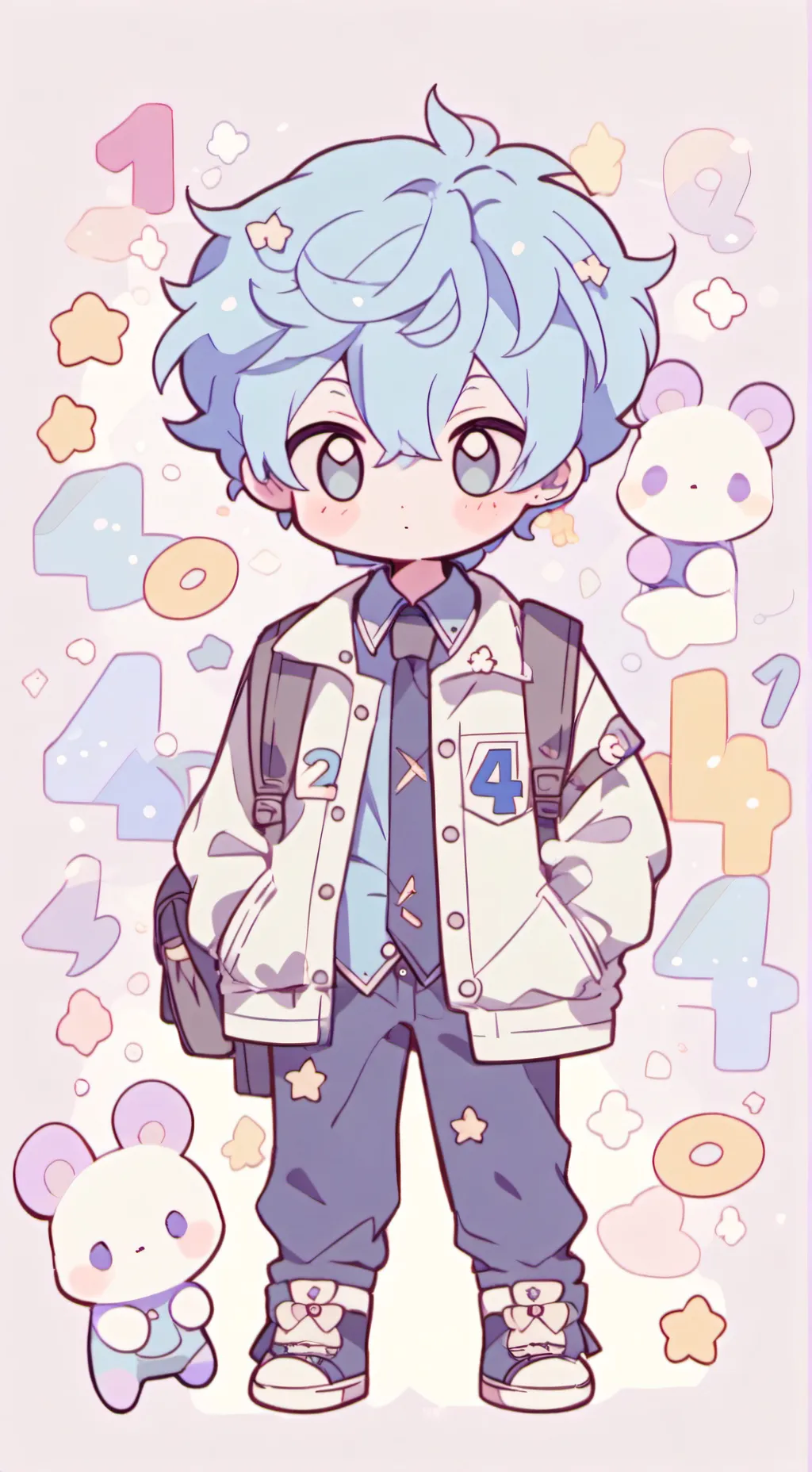 ai character: Tiny Four background