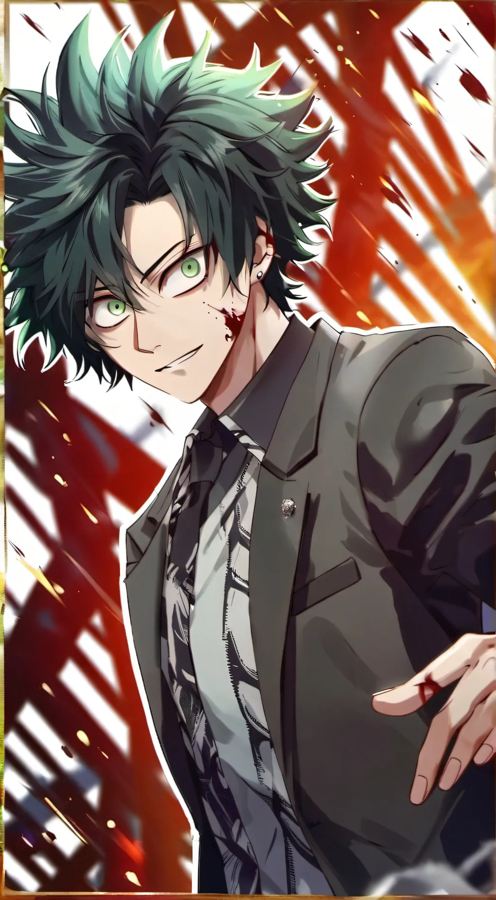 ai character: Mha horror  background