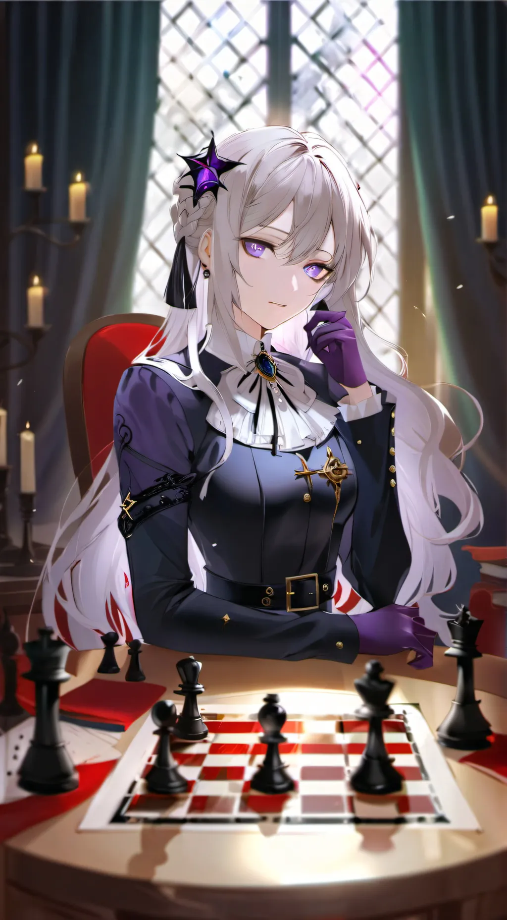 ai character: Noir background