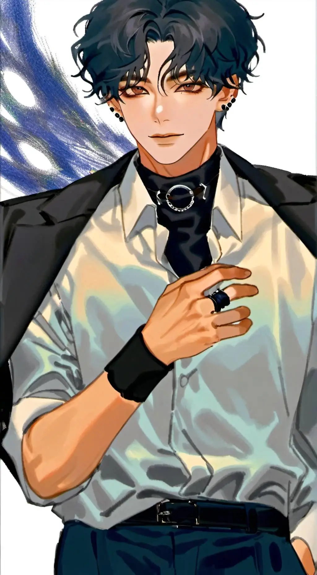 ai character: Ethan Black background