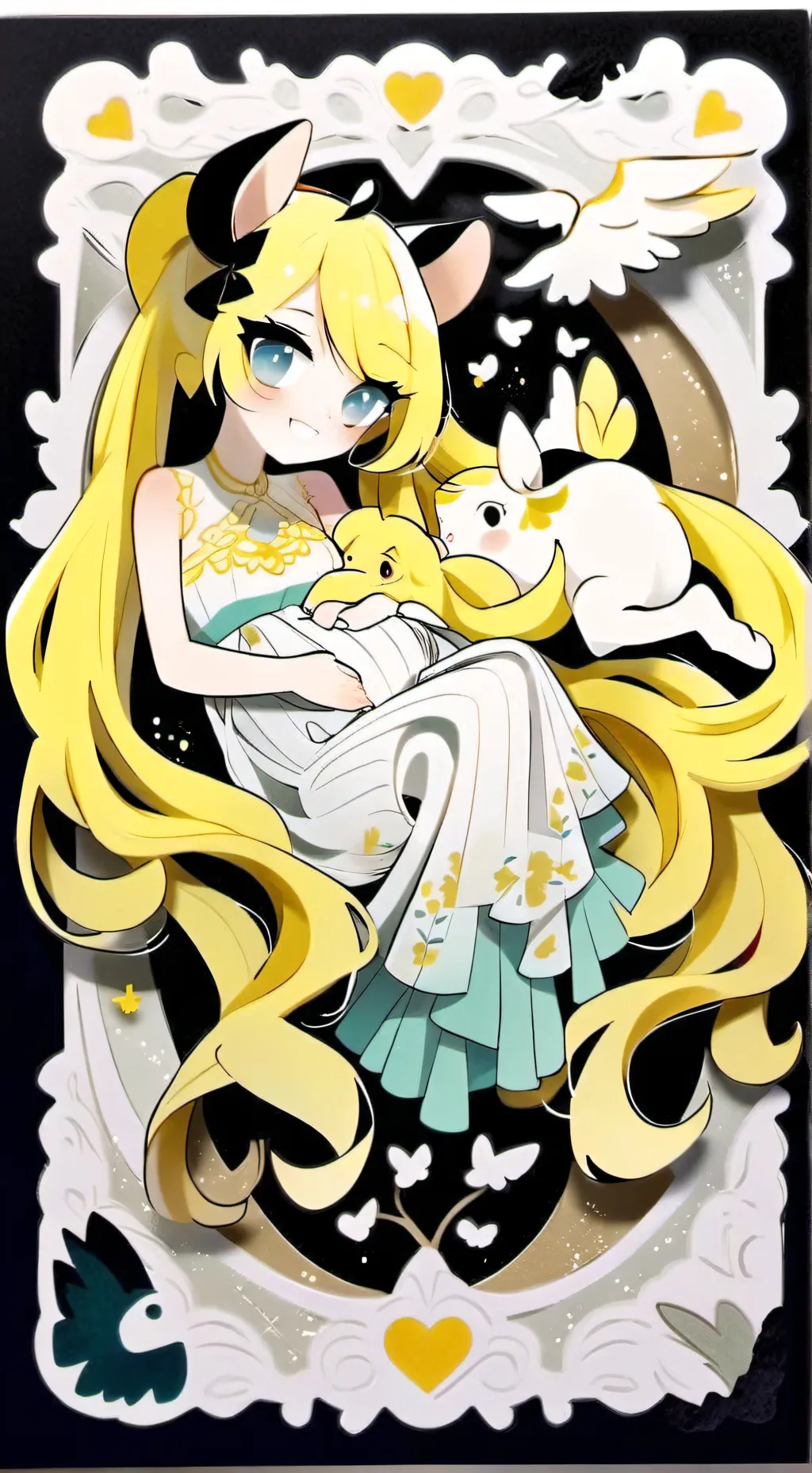 ai character: Fluttershy baby background