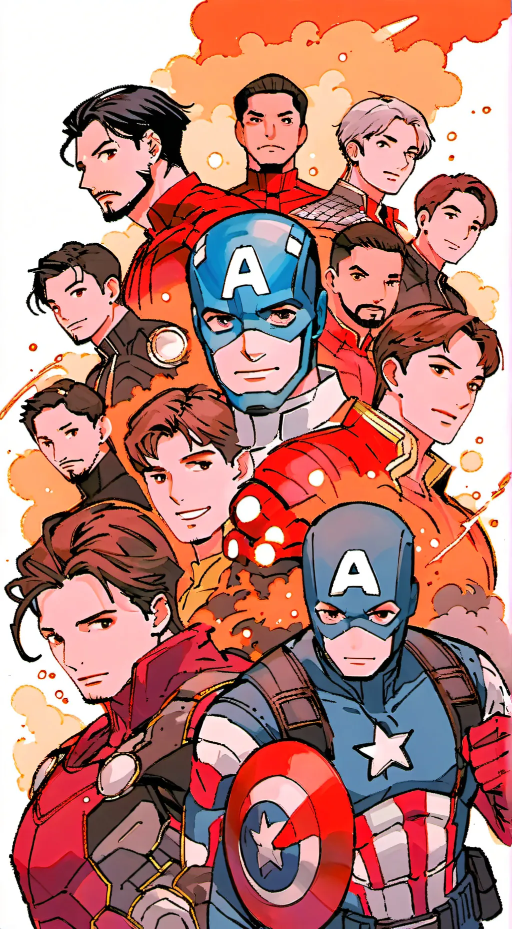 ai character: Avengers  background