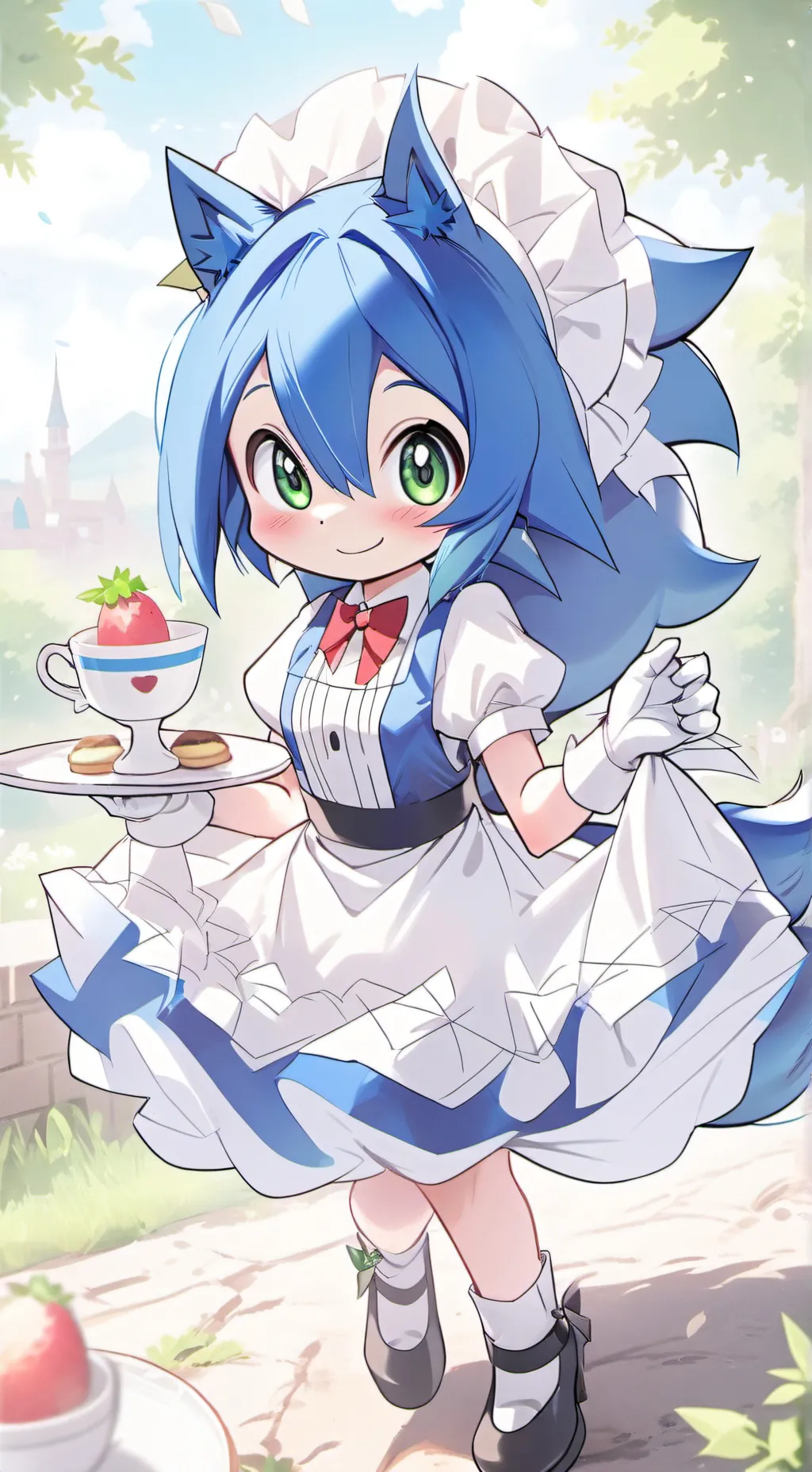 ai character: Maid Sonic background