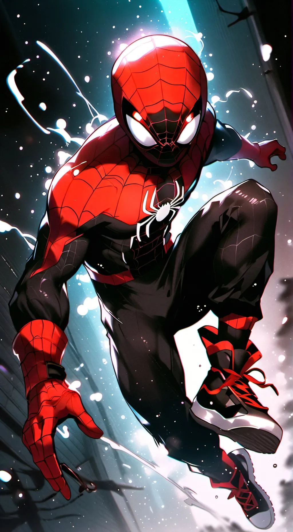 ai character: Miles Morales  background