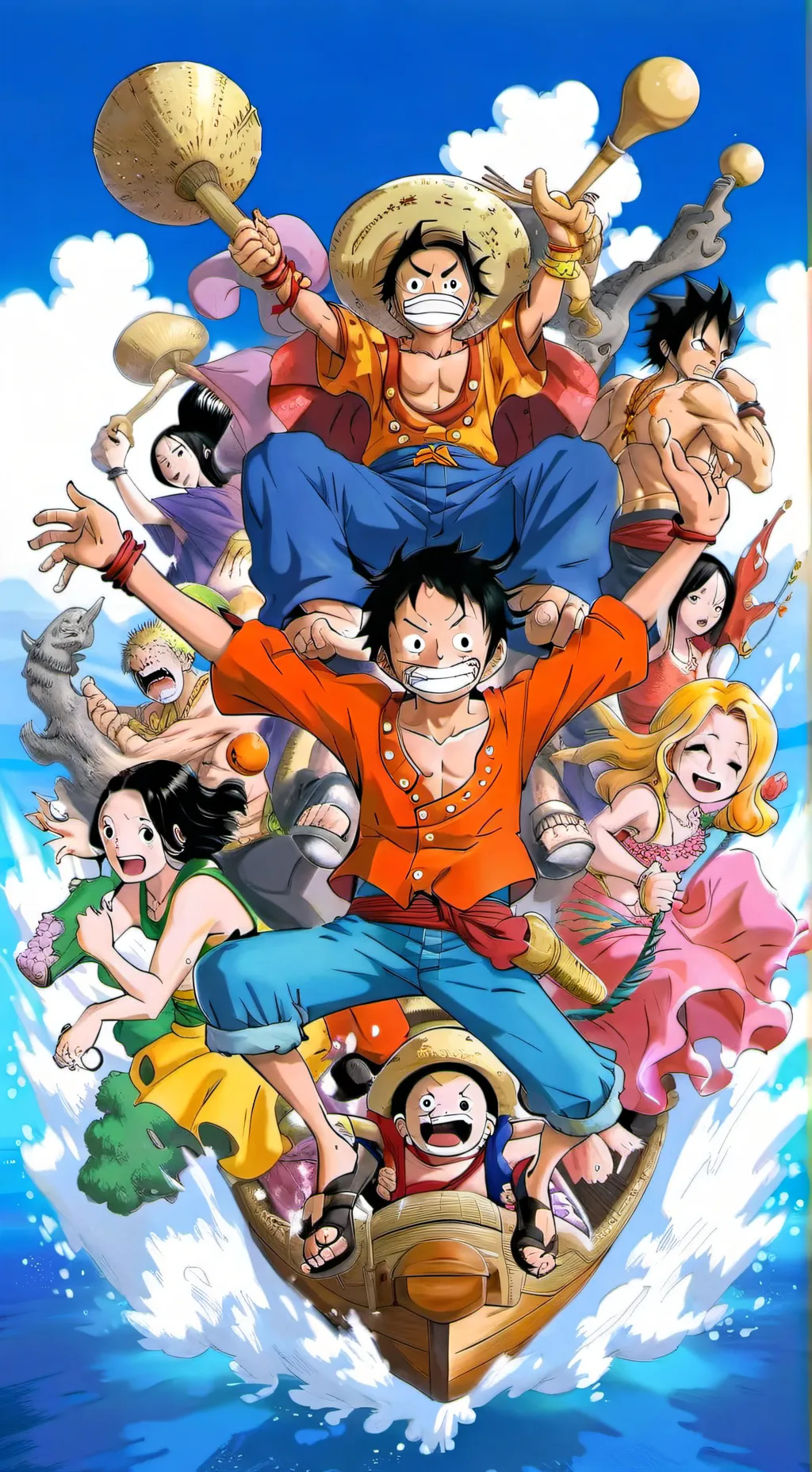 ai character: One piece  background