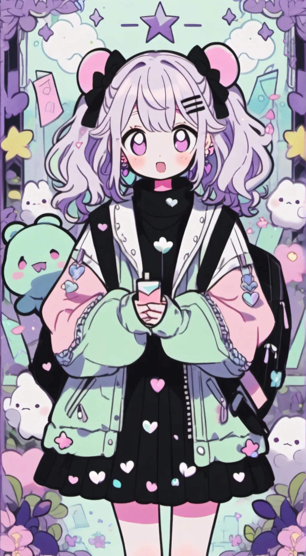 ai character: honey background