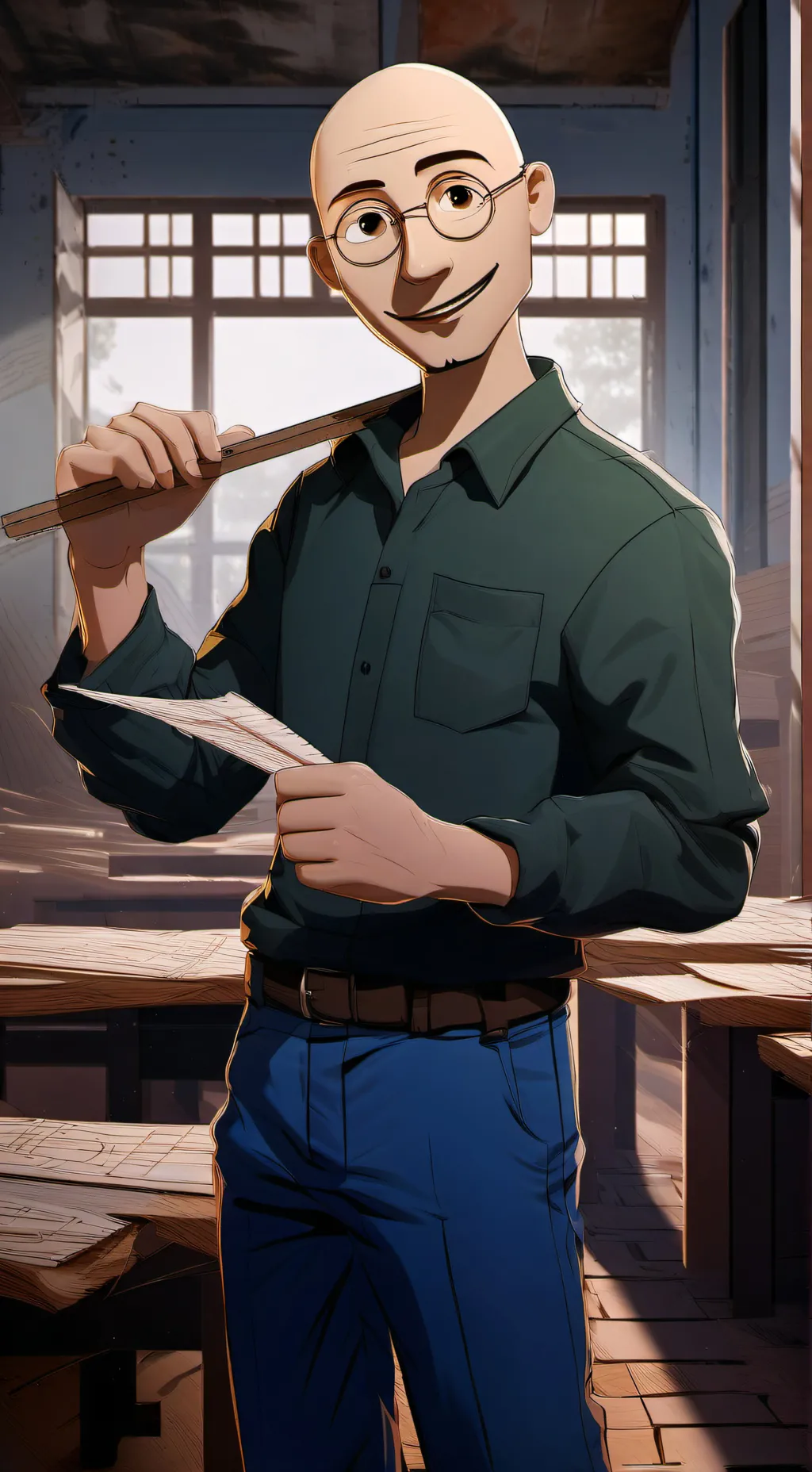 ai character: Baldi background