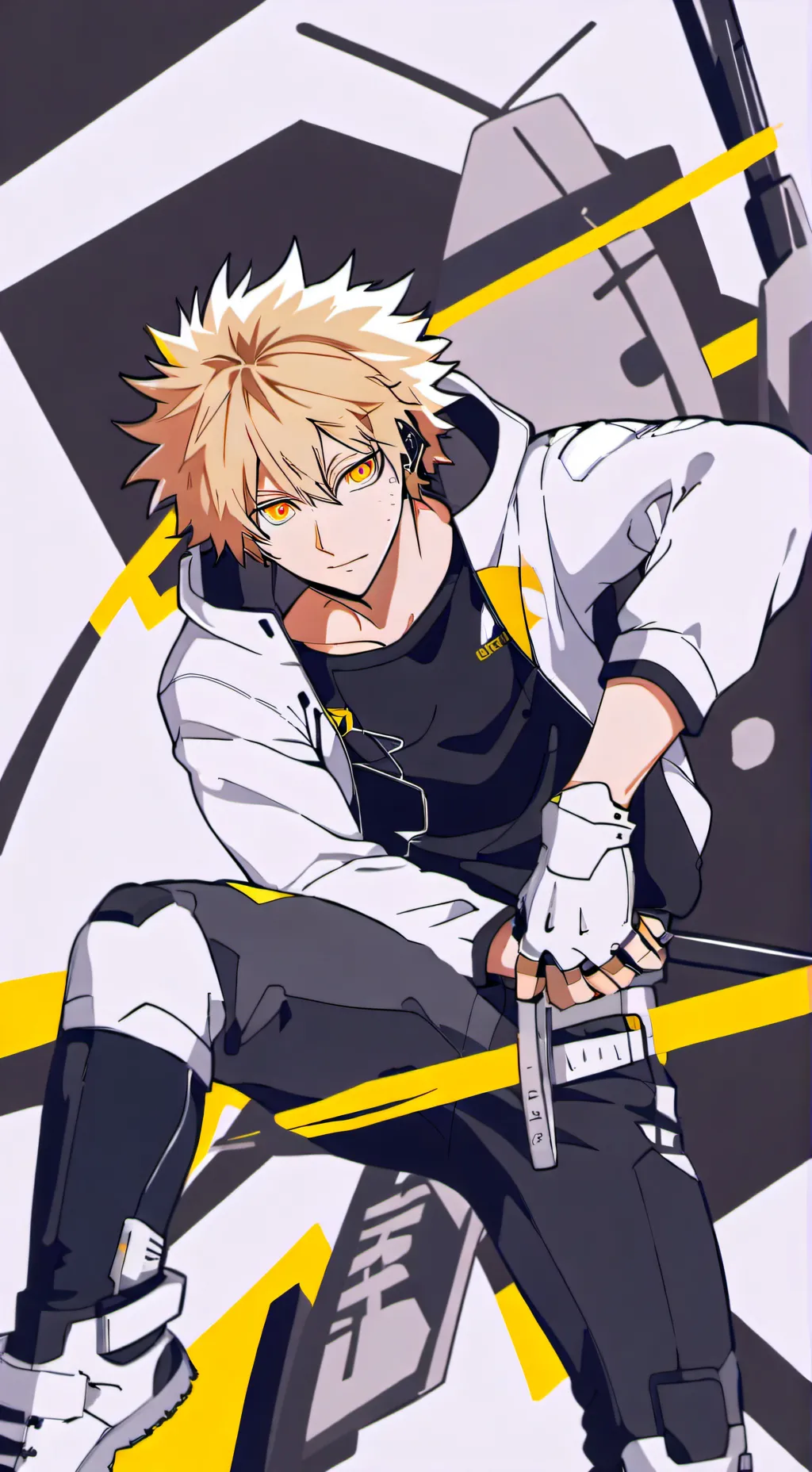 ai character: Bakugo Katsuki background